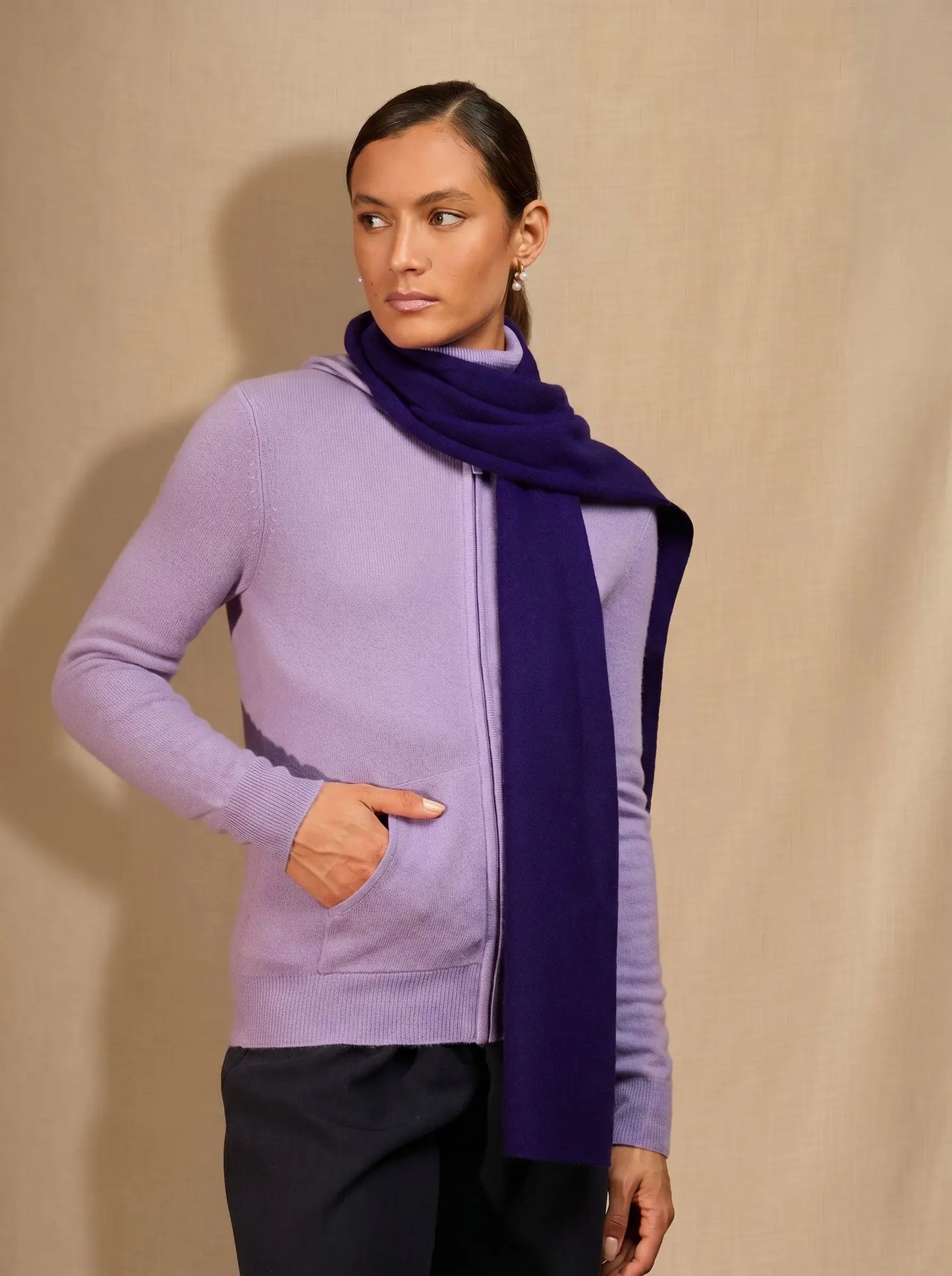 KELLY scarf purple