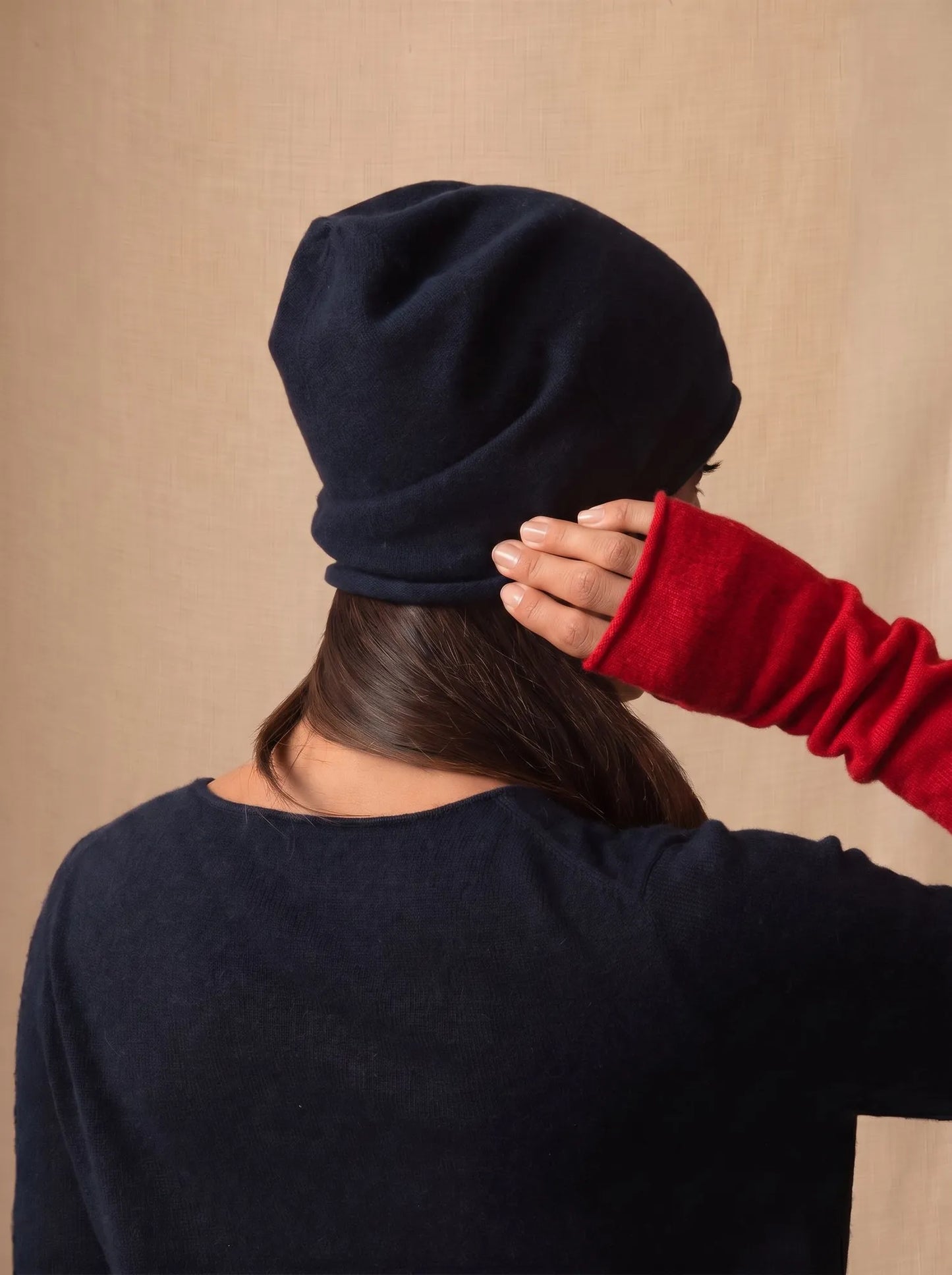 JESSE fingerless gloves red