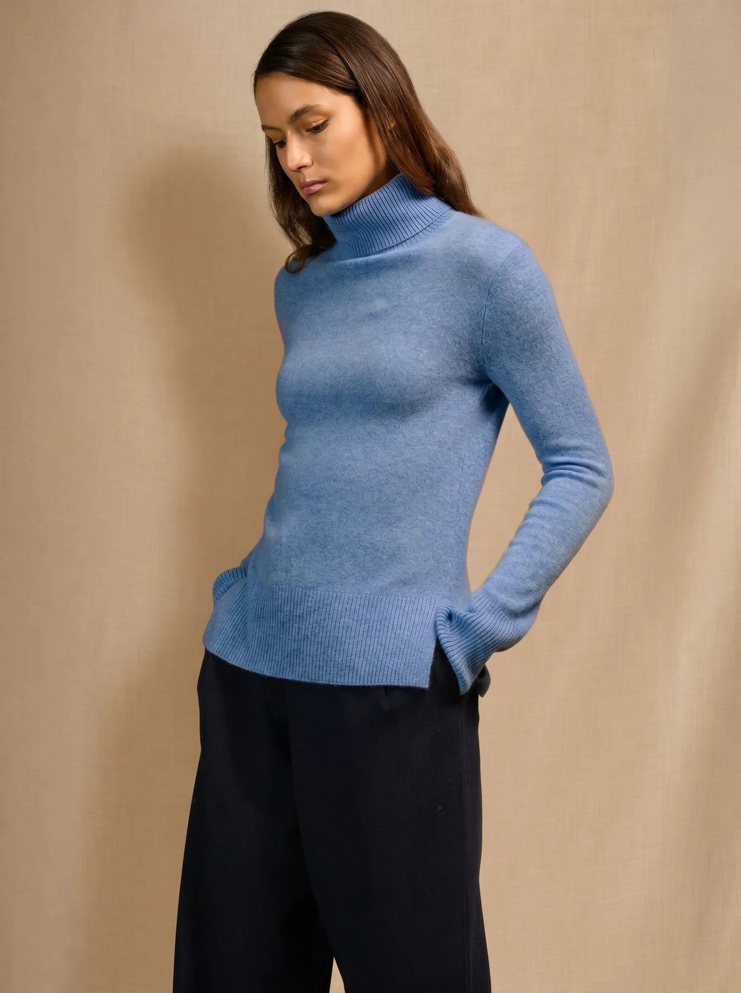 CAM sweater turtleneck sky