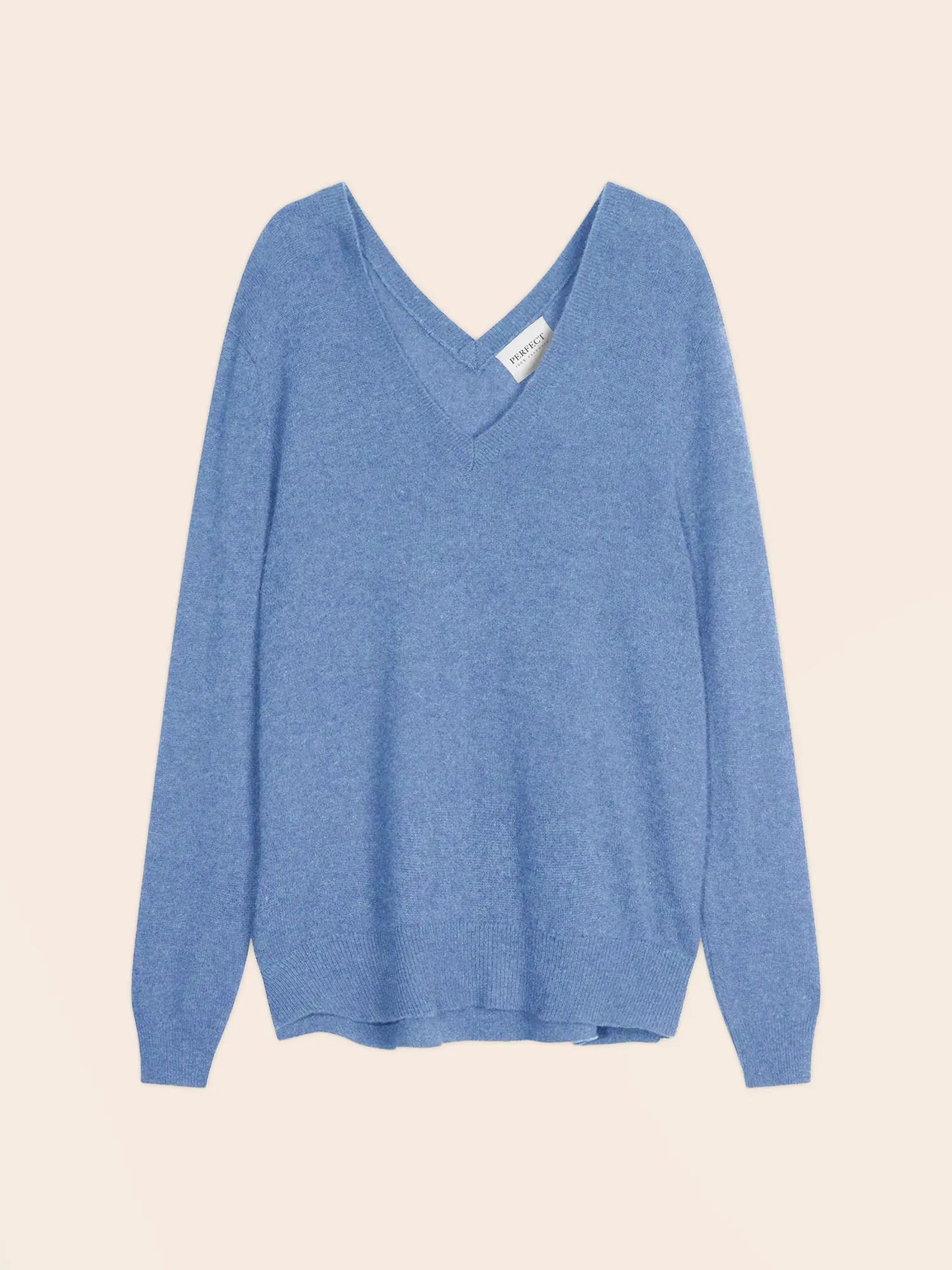 LOVA sweater v-neck devant and dos sky