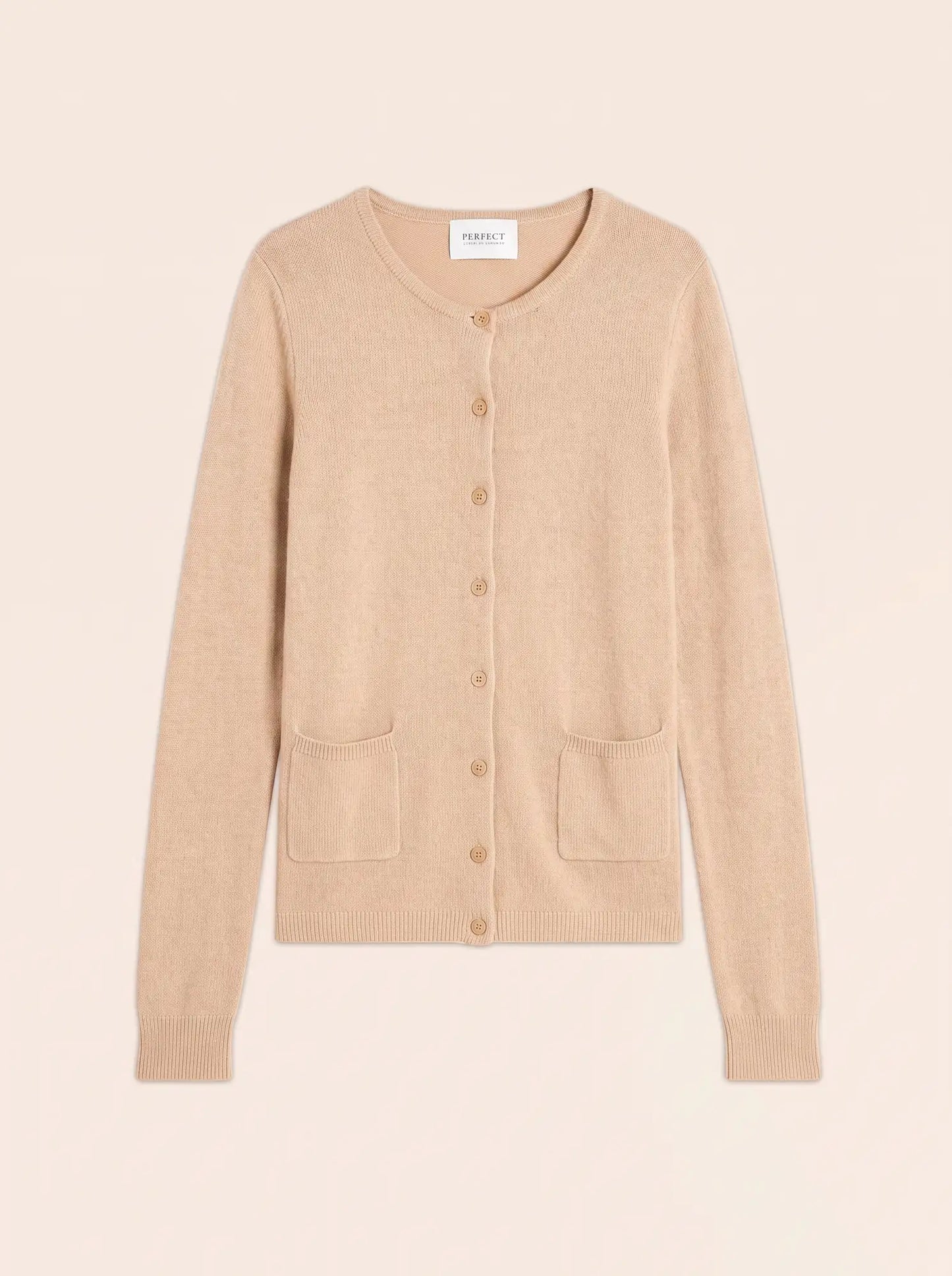 AMY cardigan crew neck sand