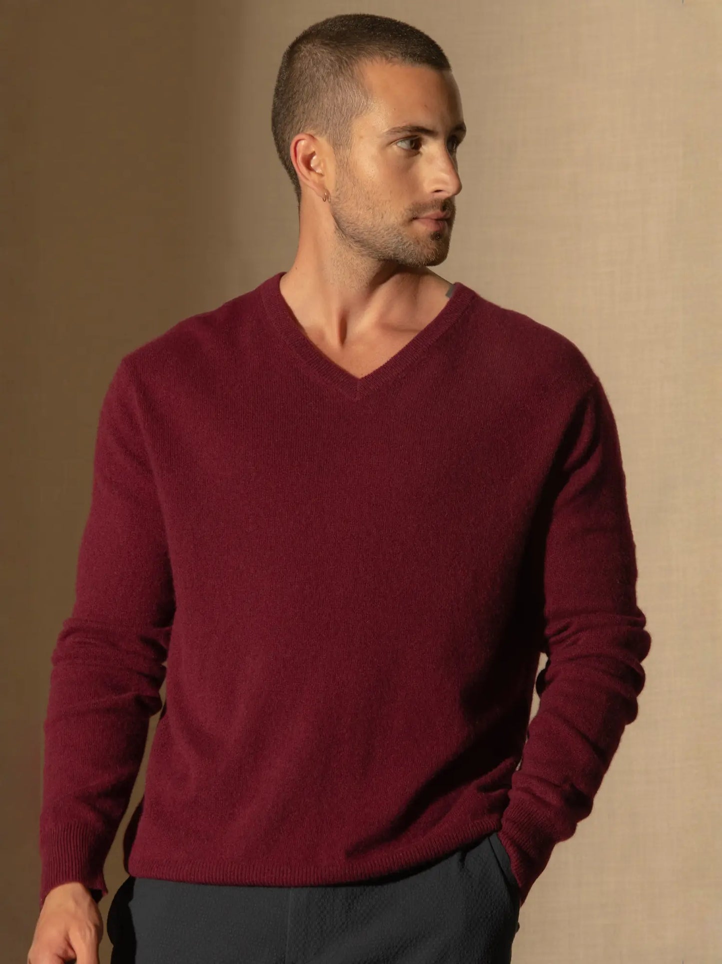 ALEXANDER sweater v-neck burgundy