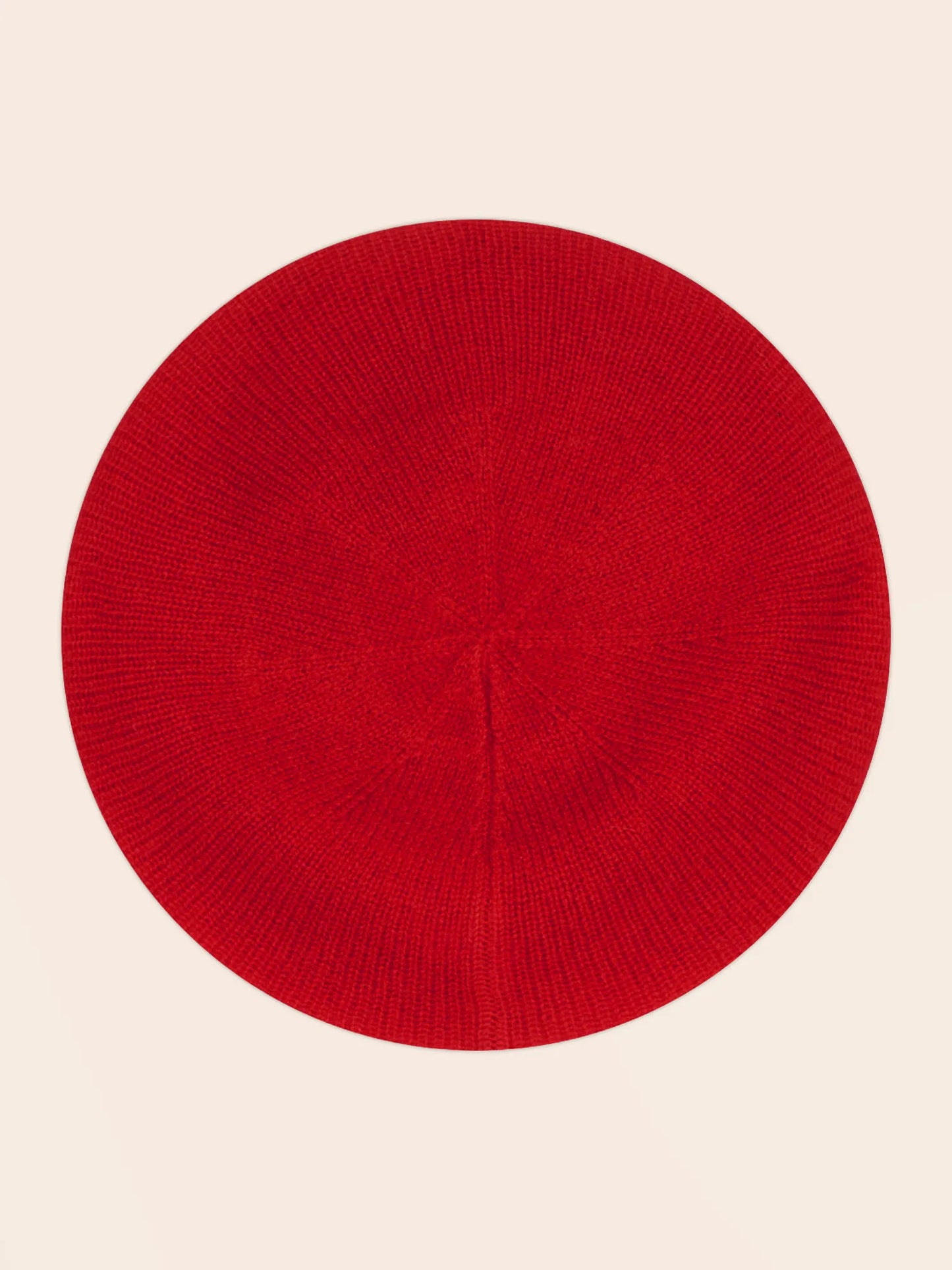CLOE béret 4 fils rouge 100% cachemire