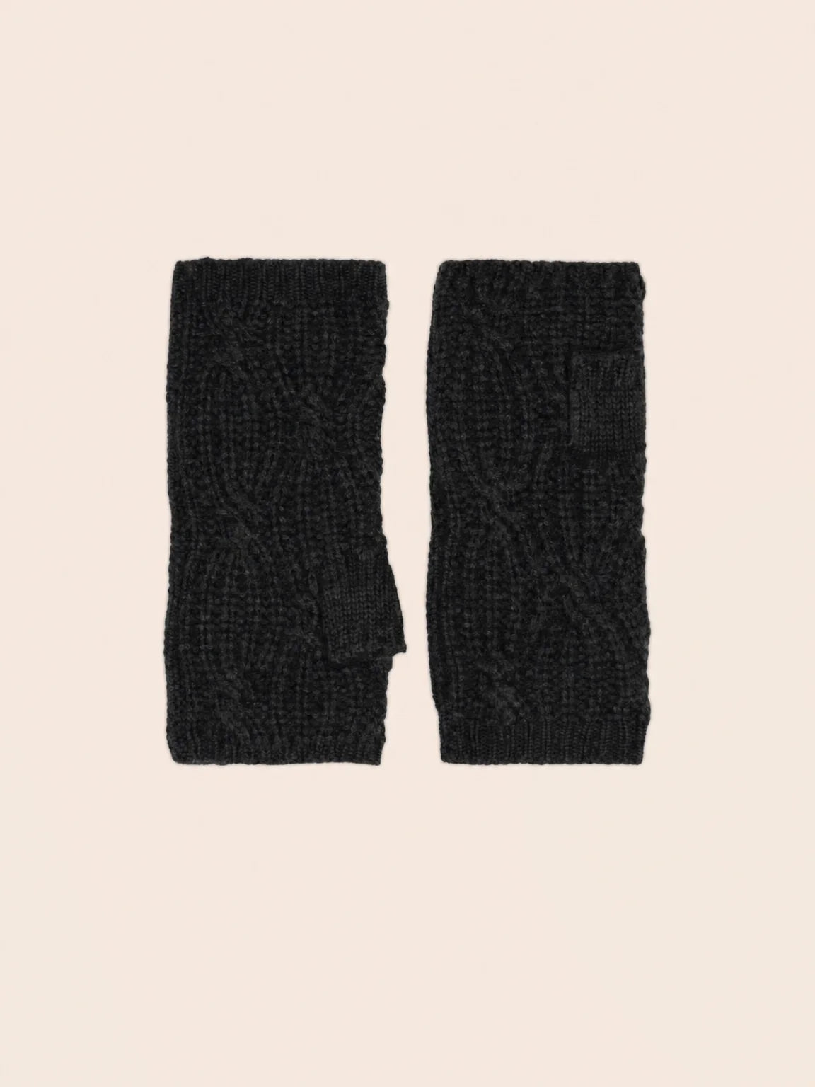 JELO fingerless gloves 6 ply black