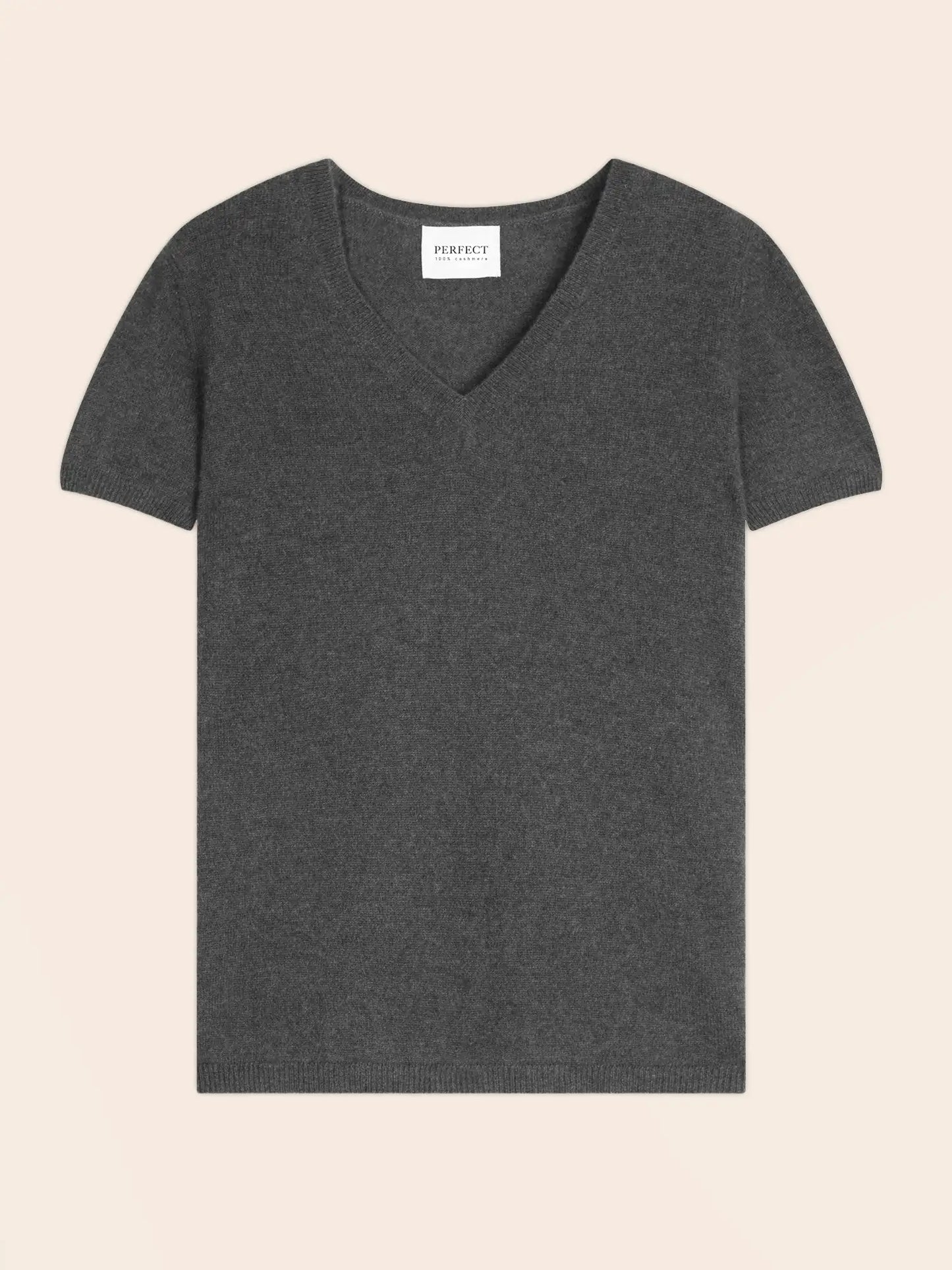 EFIMIA t-shirt v-neck heather charcoal