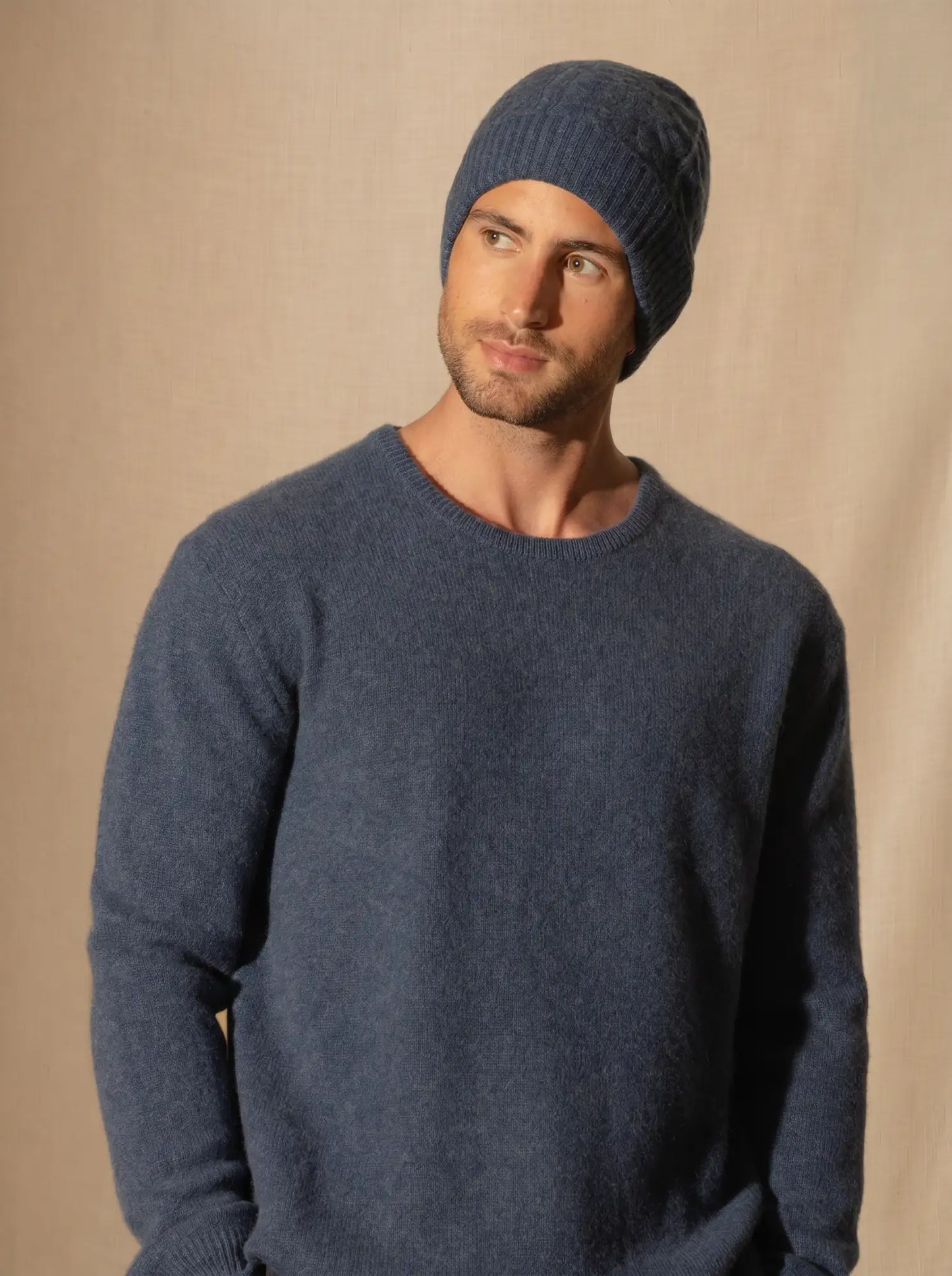 POPI beanie 4 ply heather ocean