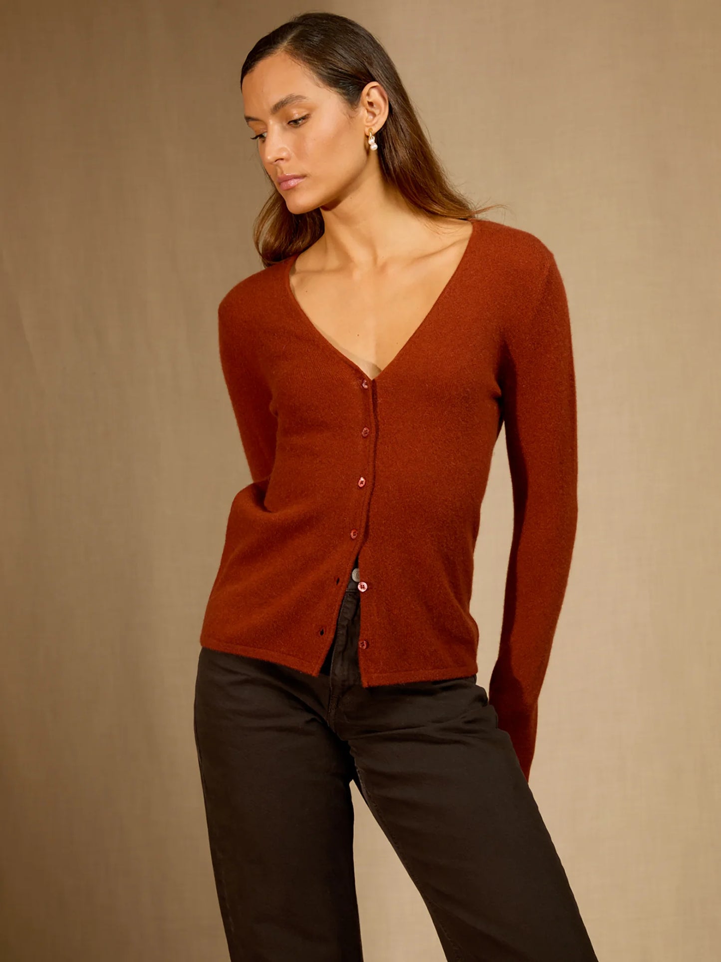 PAIGE cardigan v-neck squirrel