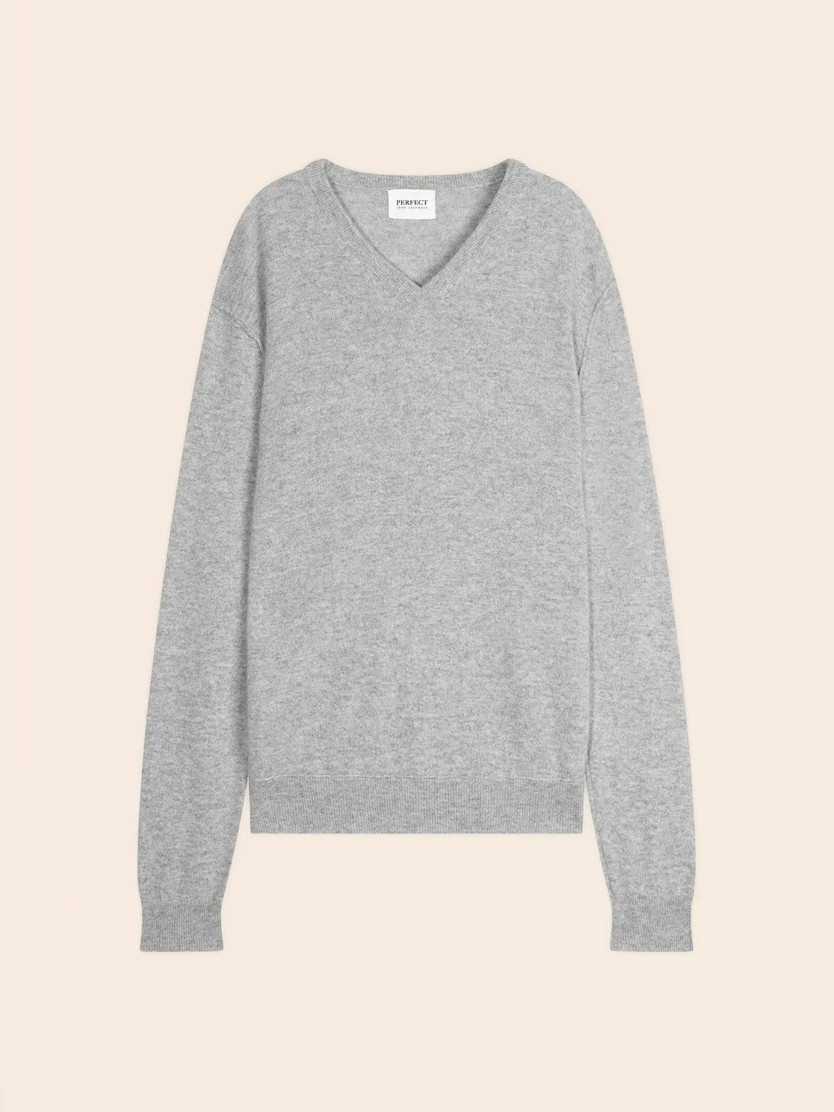 LORENZO pullover v-ausschnitt wolke meliert