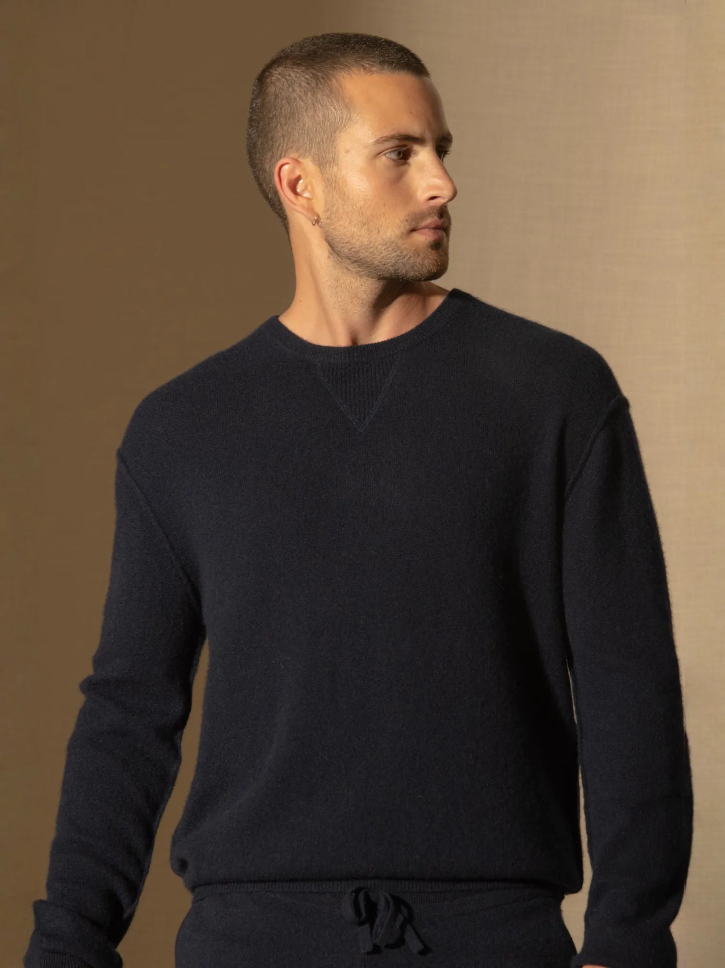 SOAN pullover rundhalsausschnitt marineblau