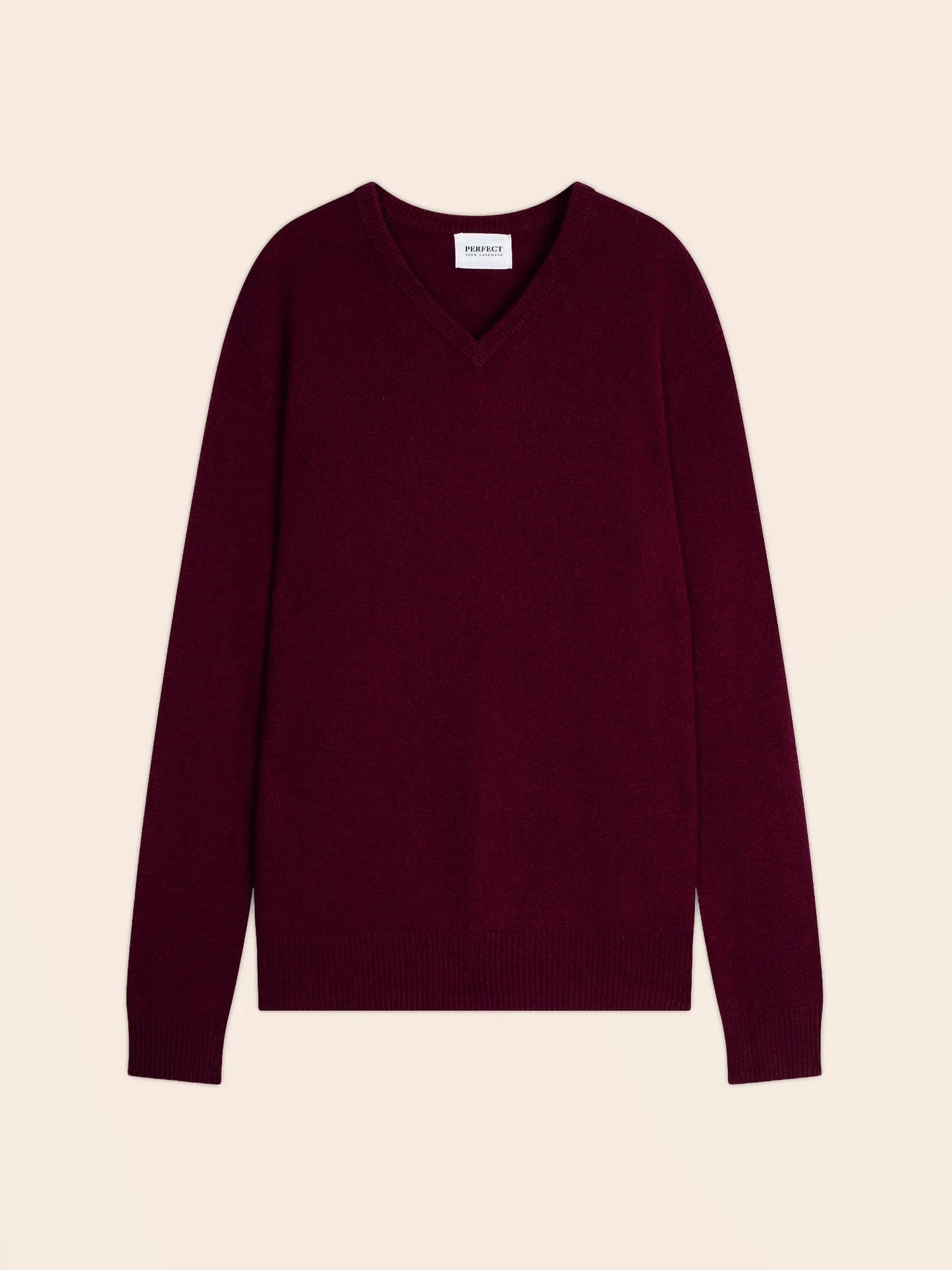 ENZO sweater v-neck 4 ply burgundy