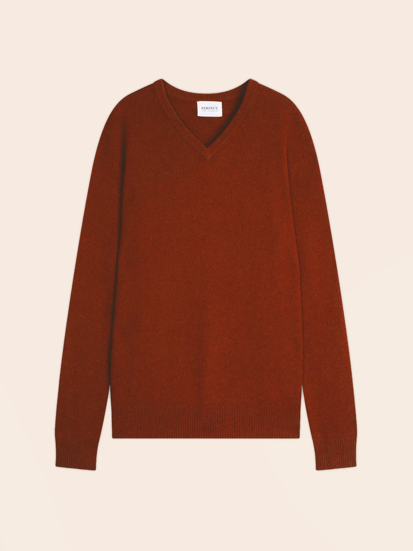 ENZO sweater v-neck 4 ply squirrel