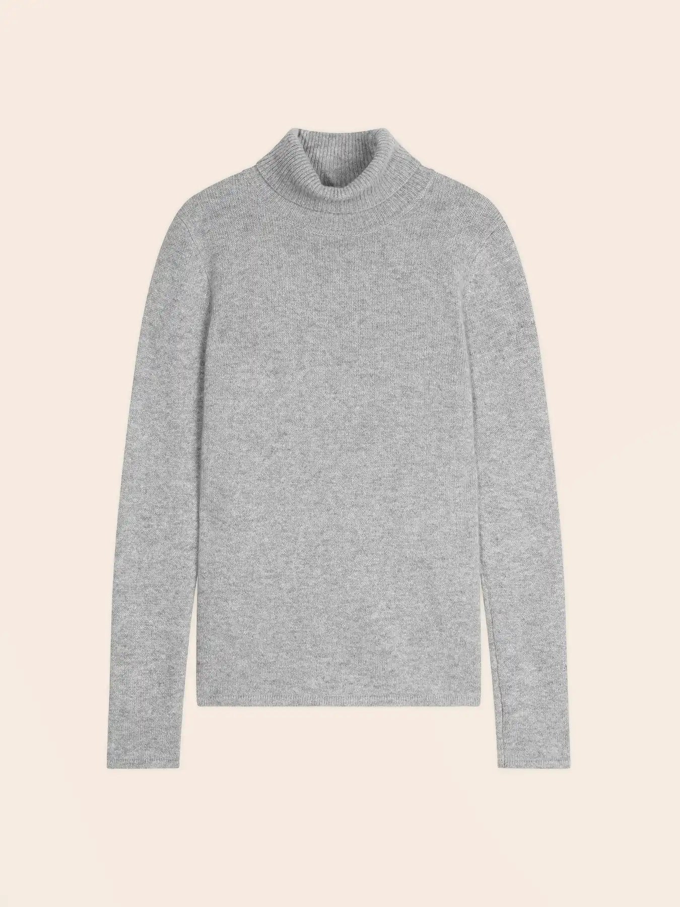 WILLOW sweater turtleneck 4 ply heather cloud