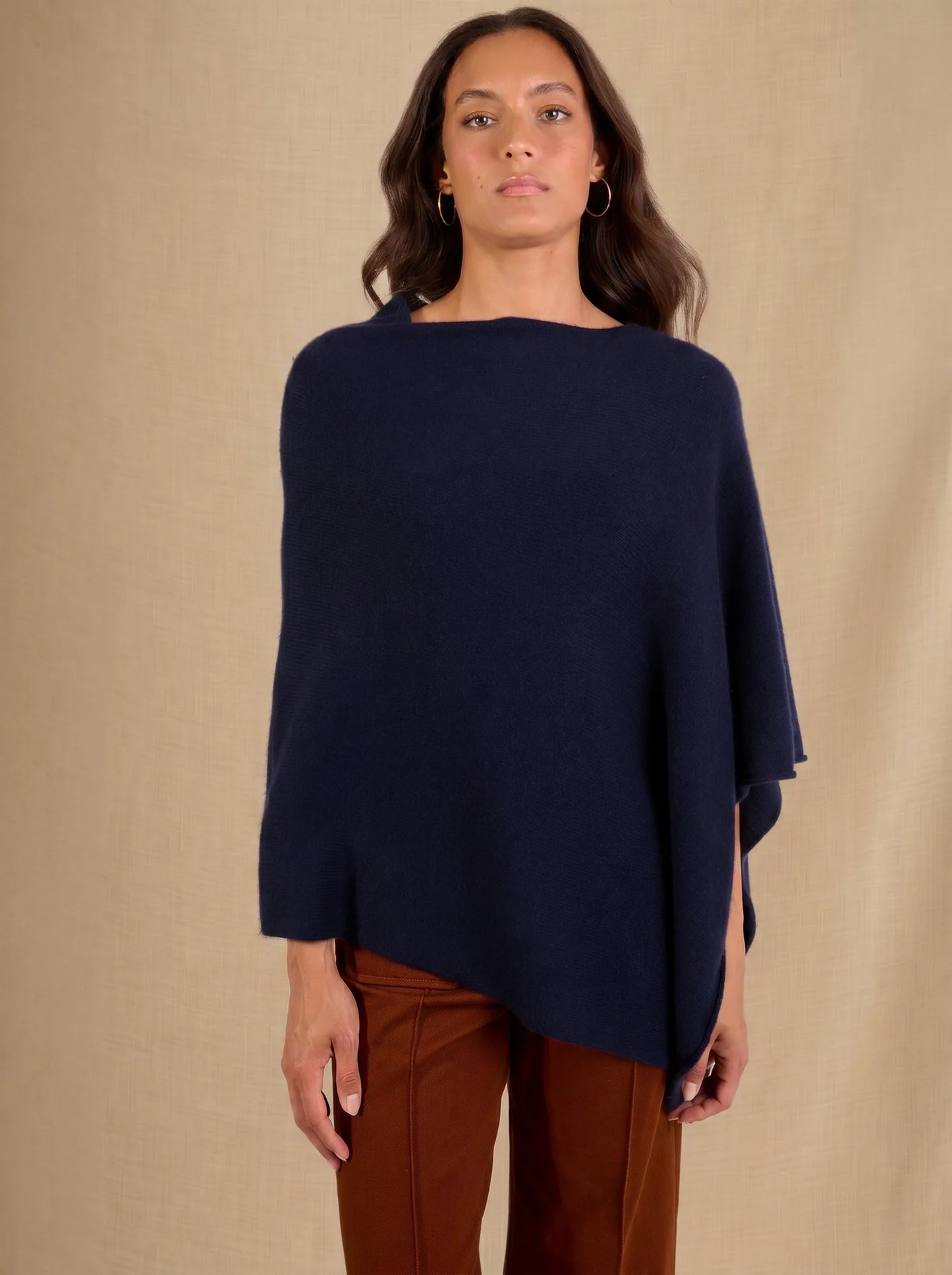 GEORGIA poncho 4 ply navy
