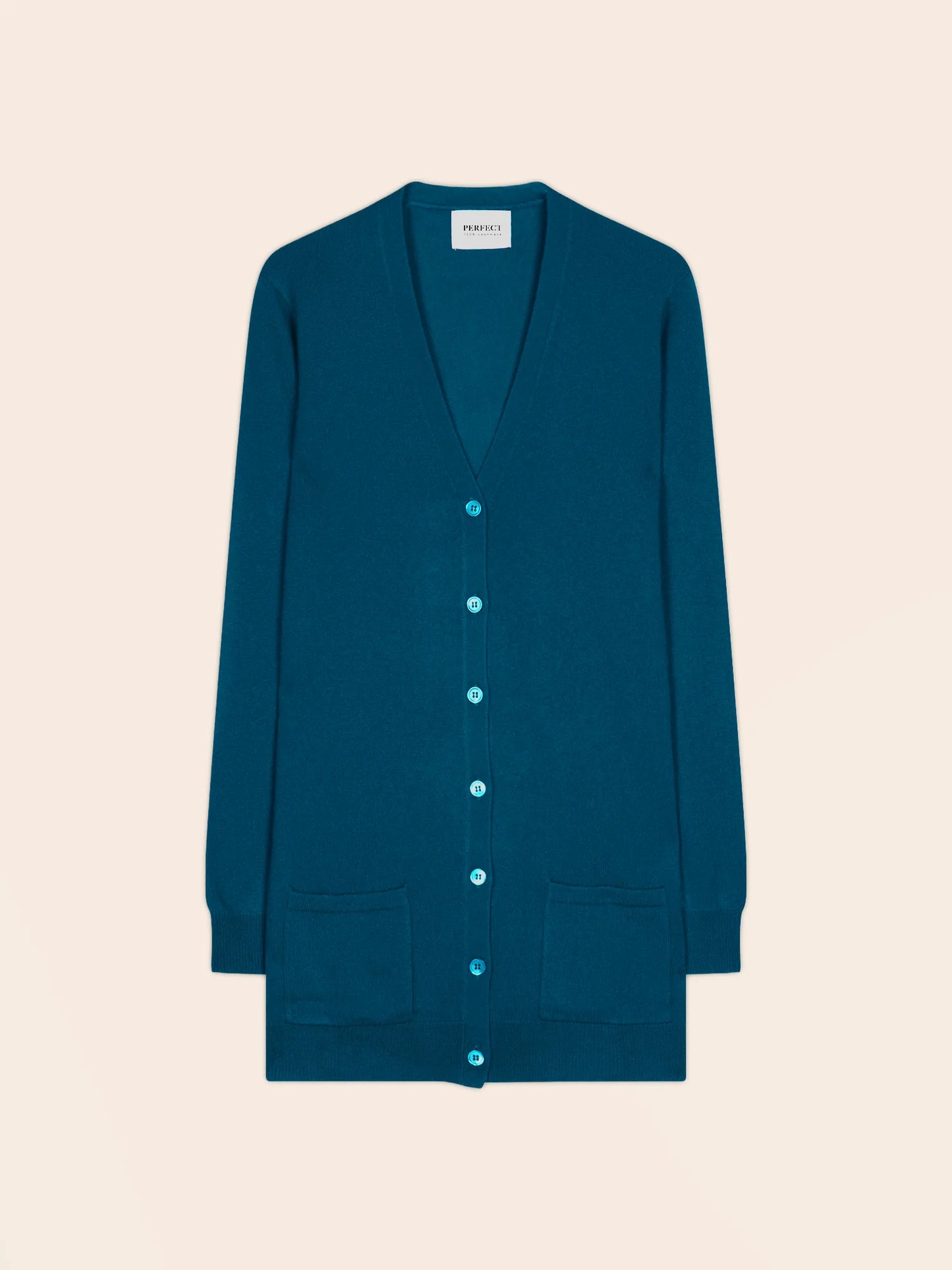 PEARL cardigan v-neck peacock