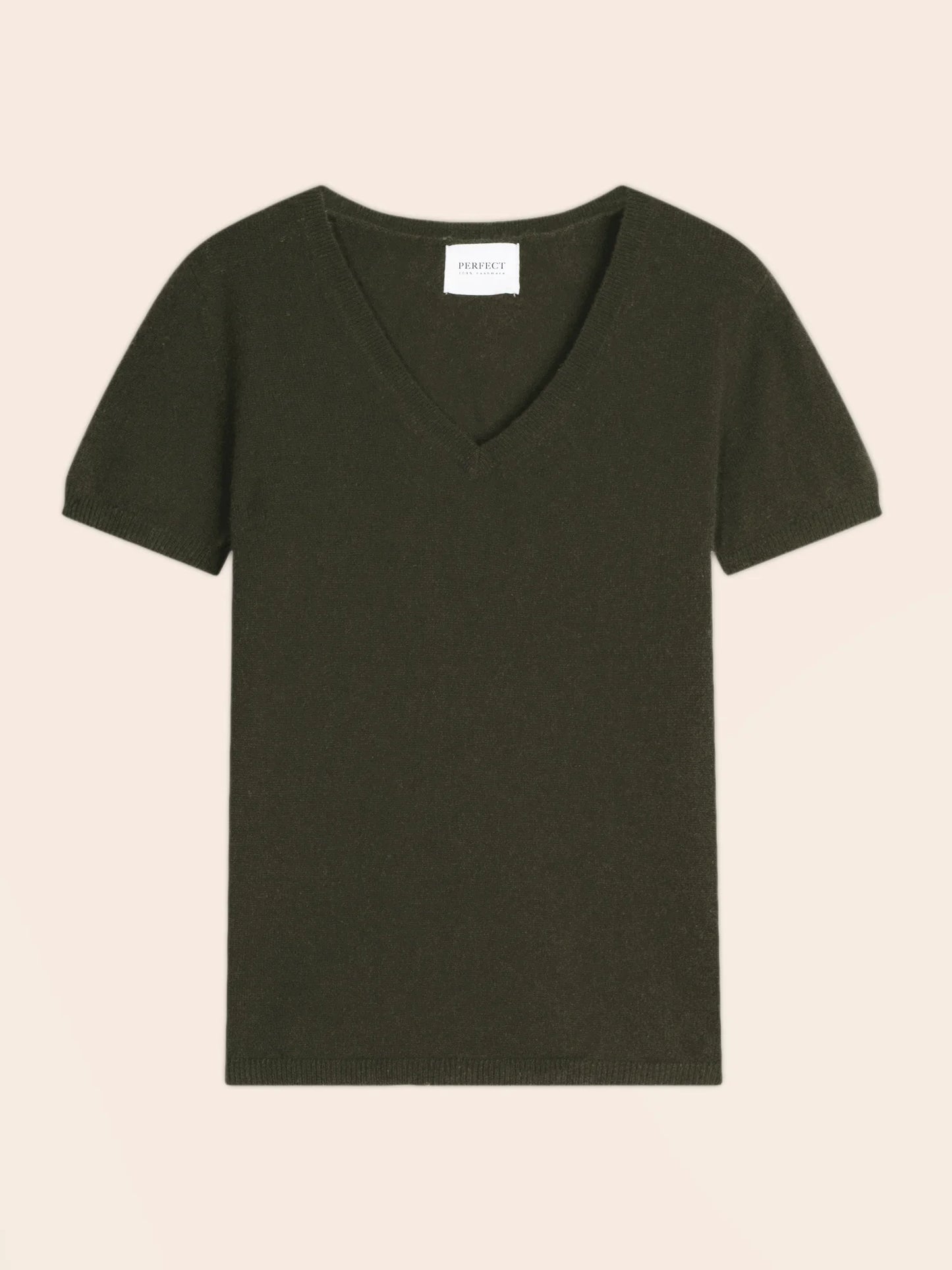 EFIMIA t-shirt v-neck khaki