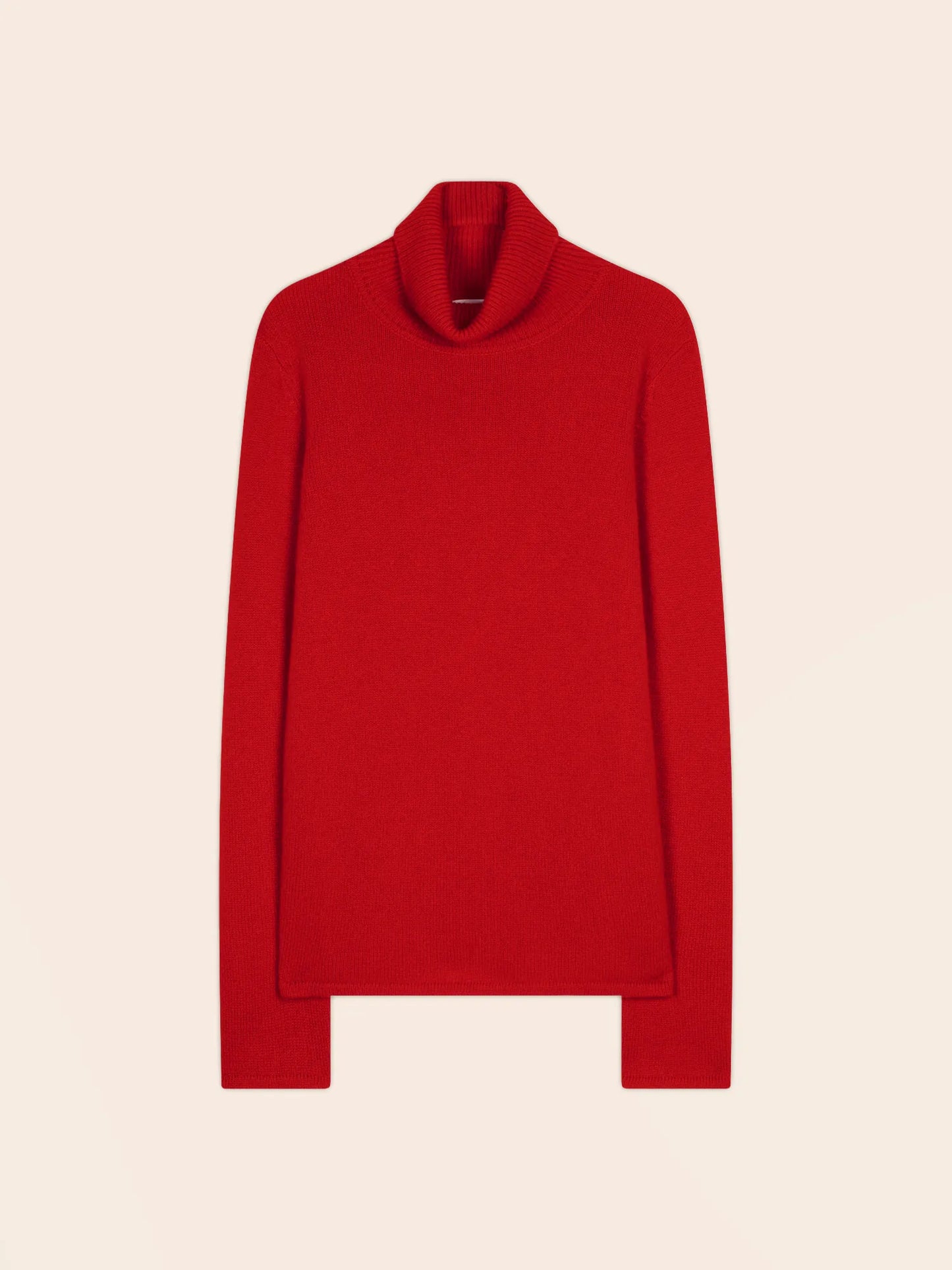 WILLOW sweater turtleneck 4 ply red