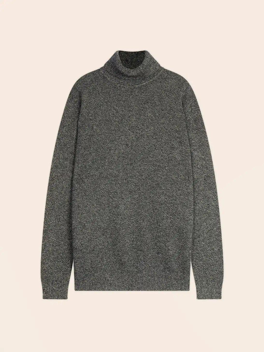 MARIUS sweater turtleneck 4 ply black and white
