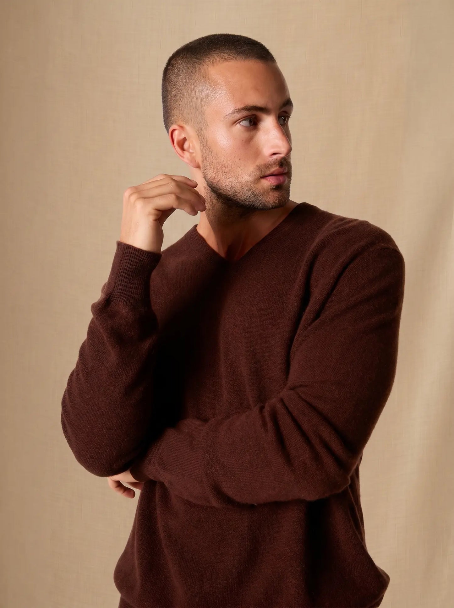 ALEXANDER sweater v-neck coffee