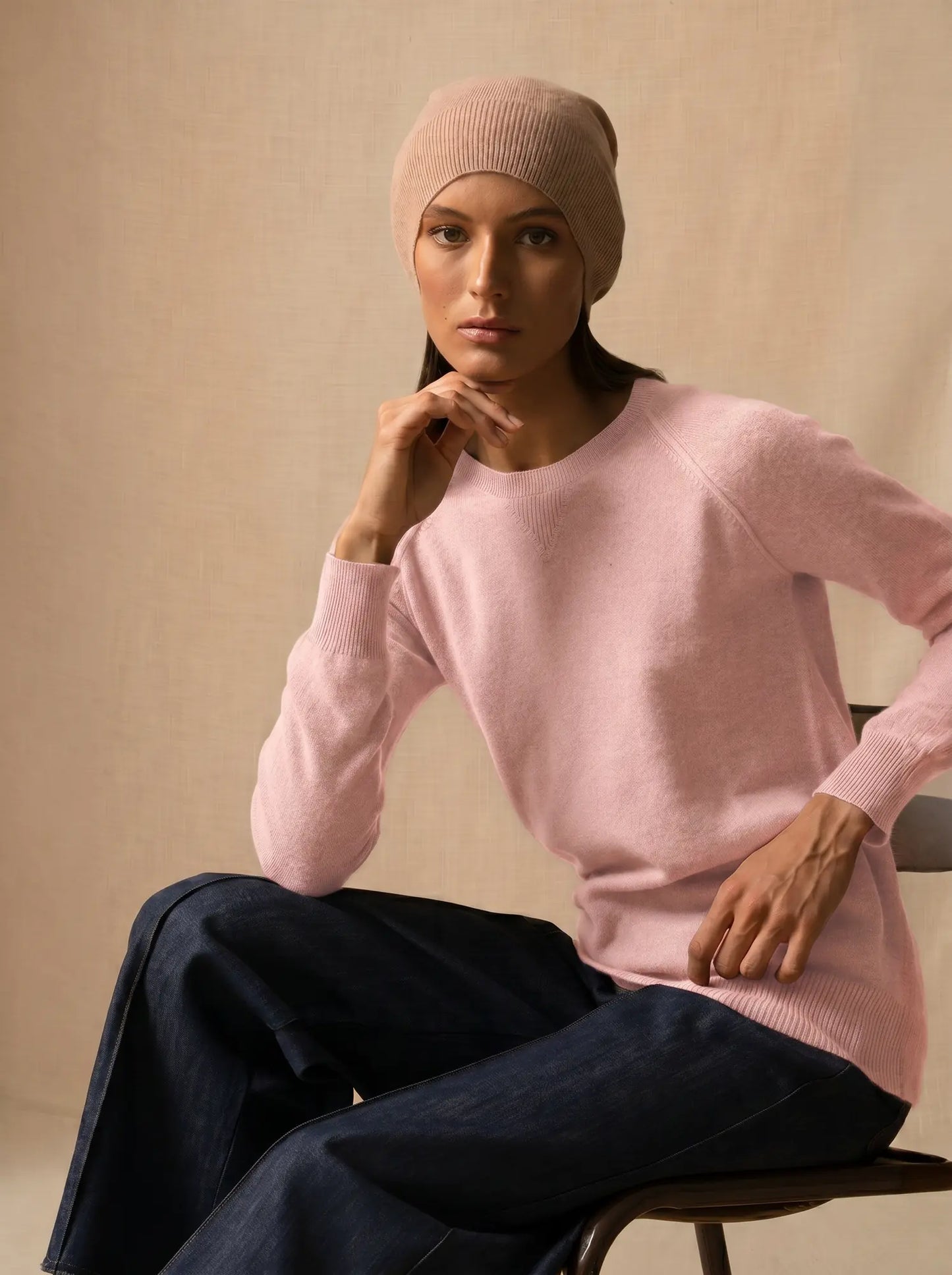 WILMA sweater crew neck nude