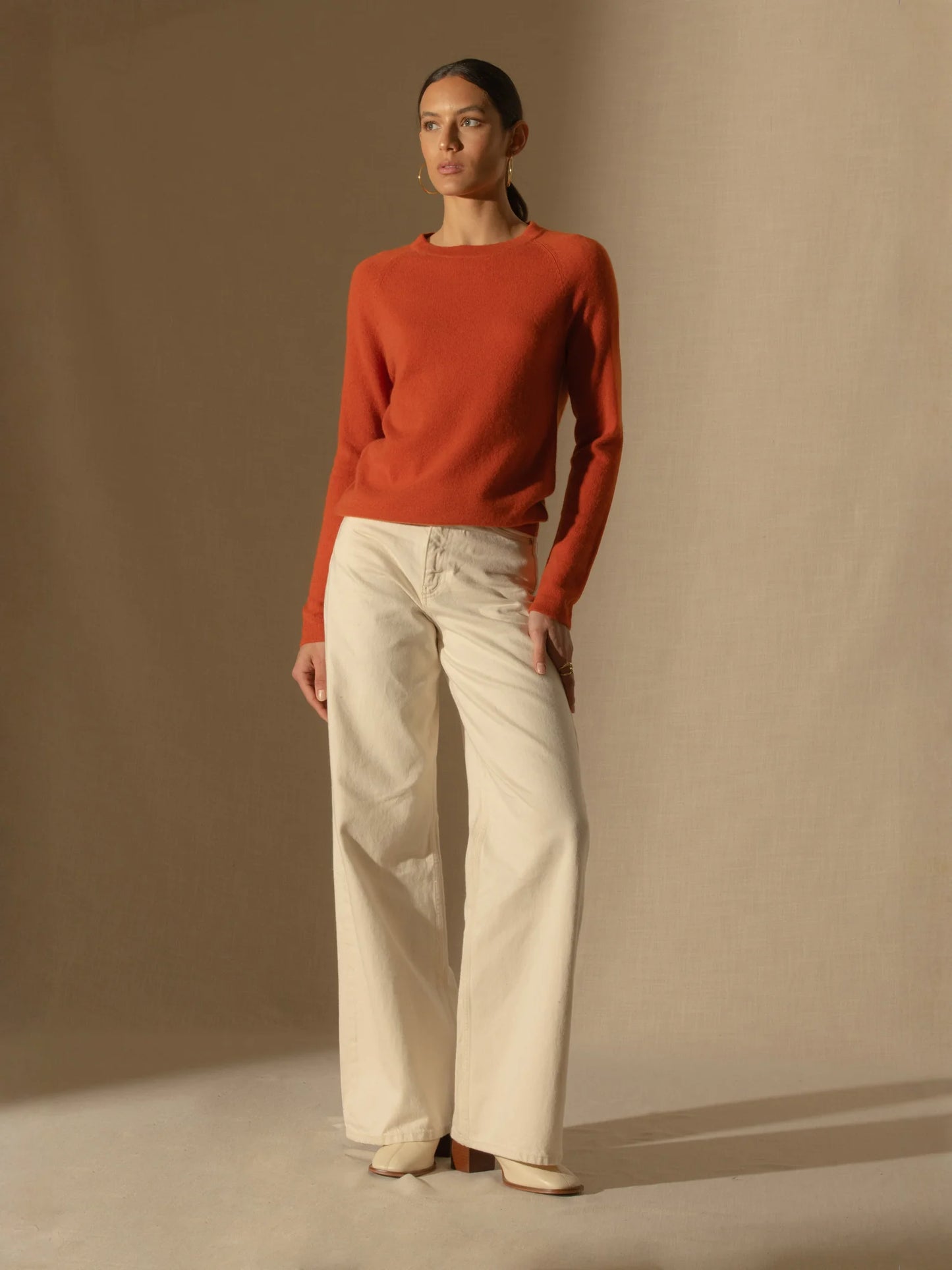WHITNEY sweater crew neck saffron