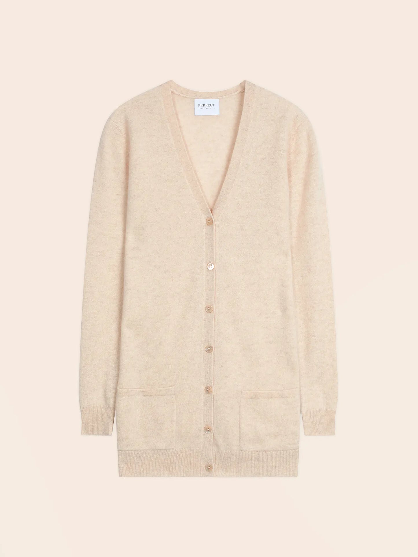 PEARL strickjacke v-ausschnitt avoine