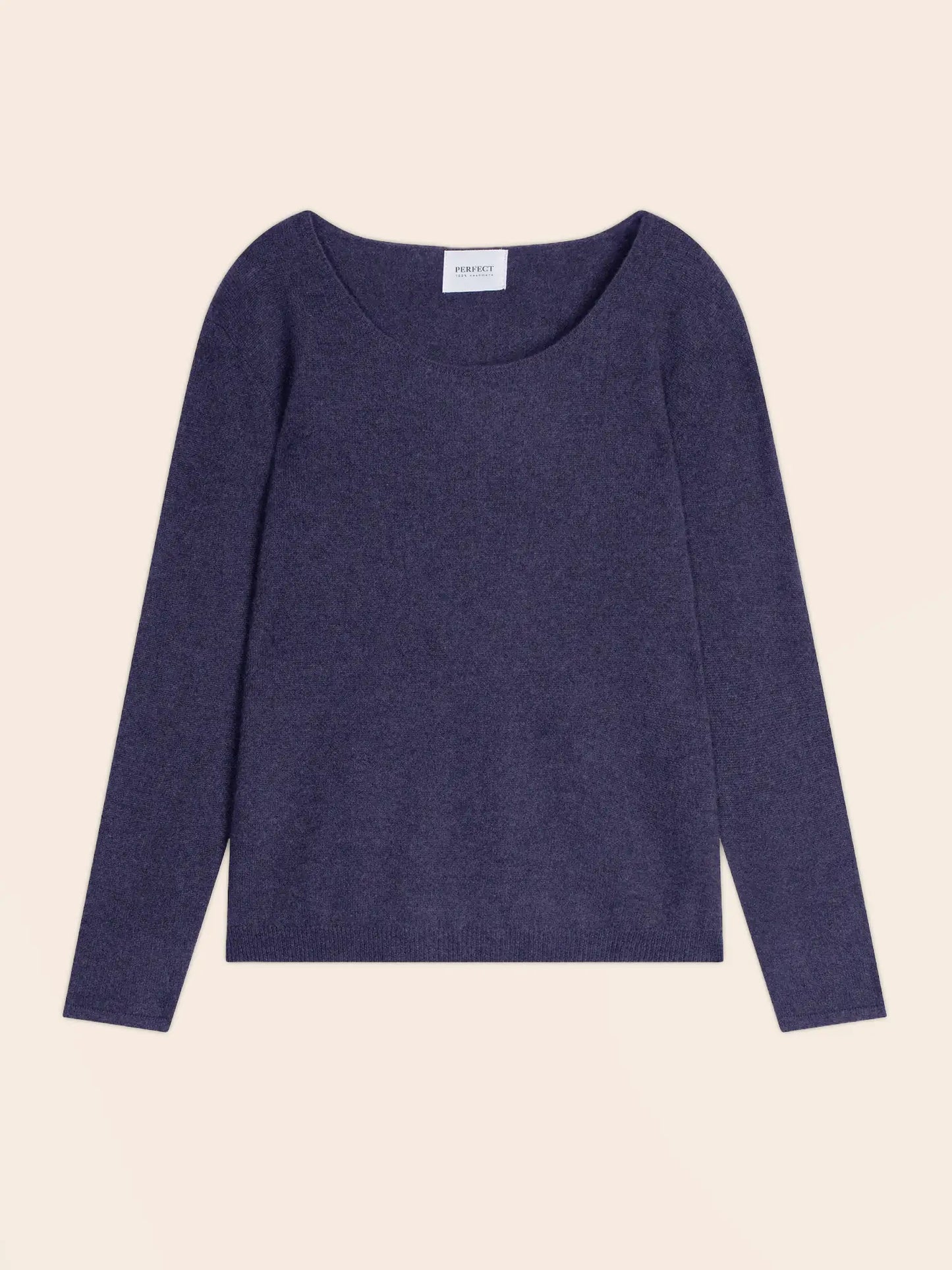 LINDSAY pullover rundhalsausschnitt violett grau meliert