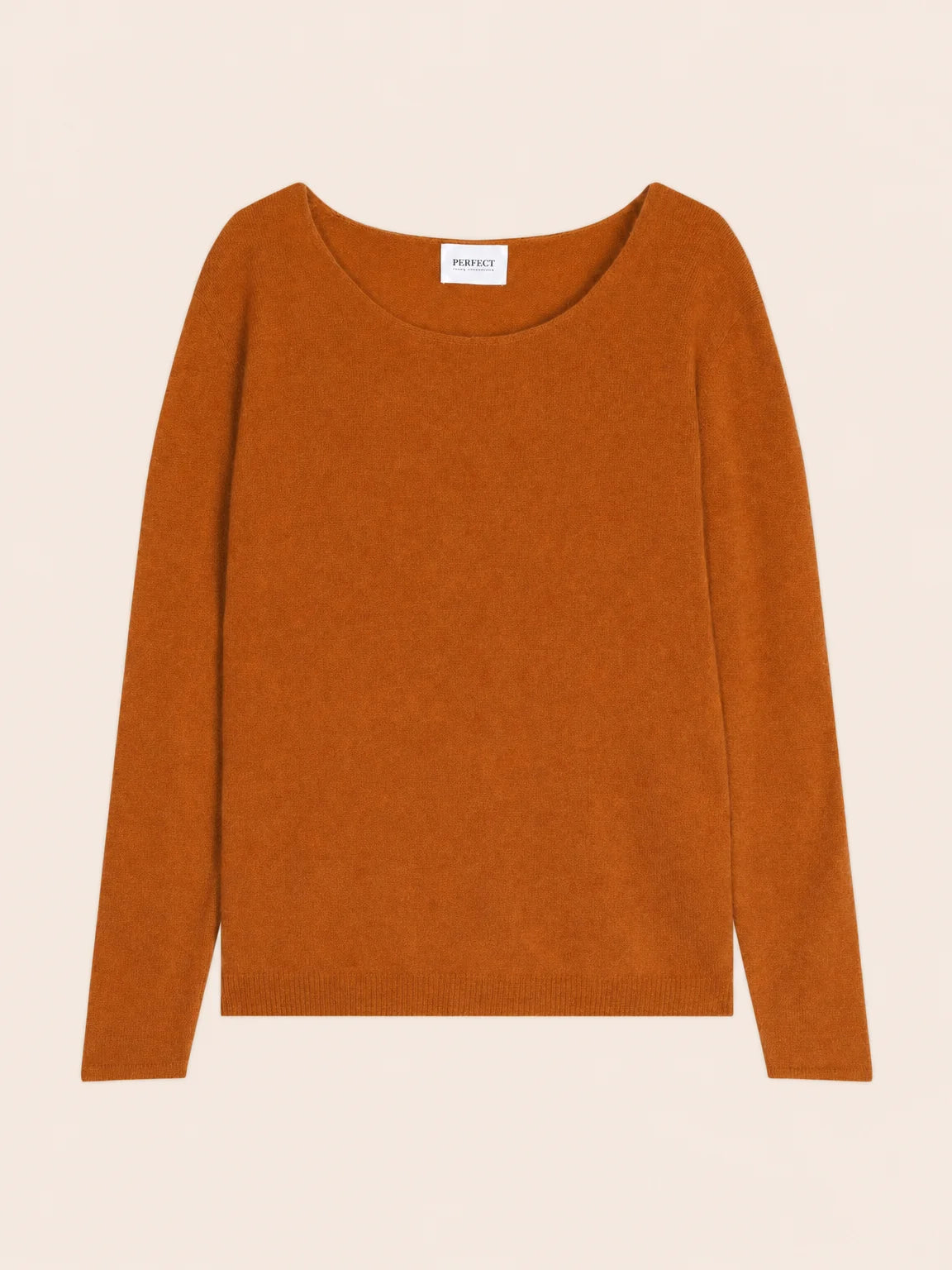 LINDSAY pullover rundhalsausschnitt safran