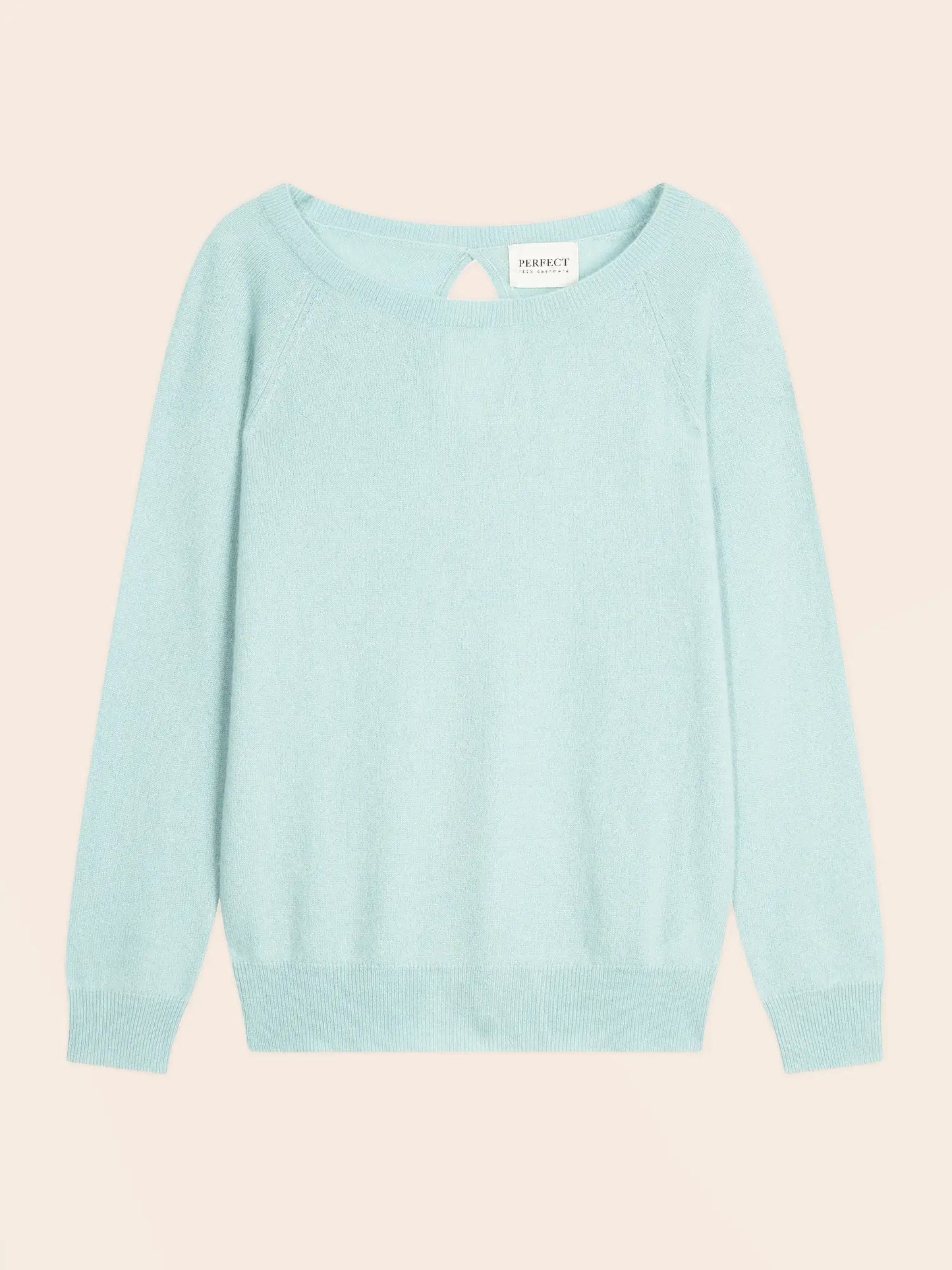 LESLIE pullover u-boot-ausschnitt tropfen hinten grün lagon
