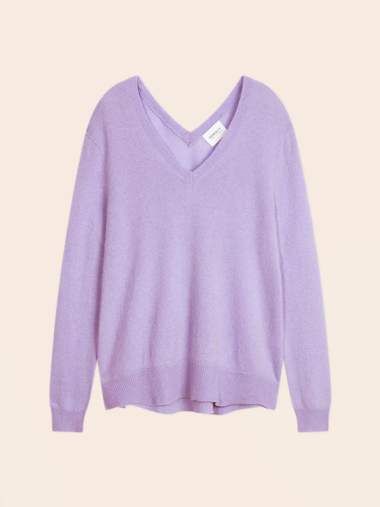 LOVA sweater v-neck devant and dos mauve