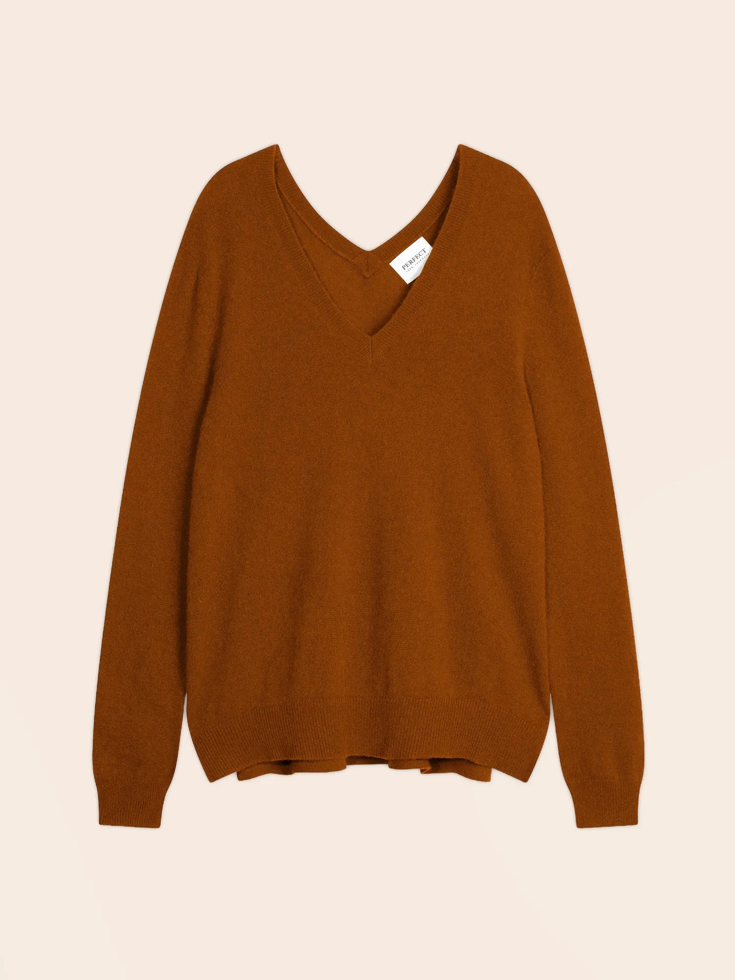 LOVA sweater v-neck devant and dos auburn