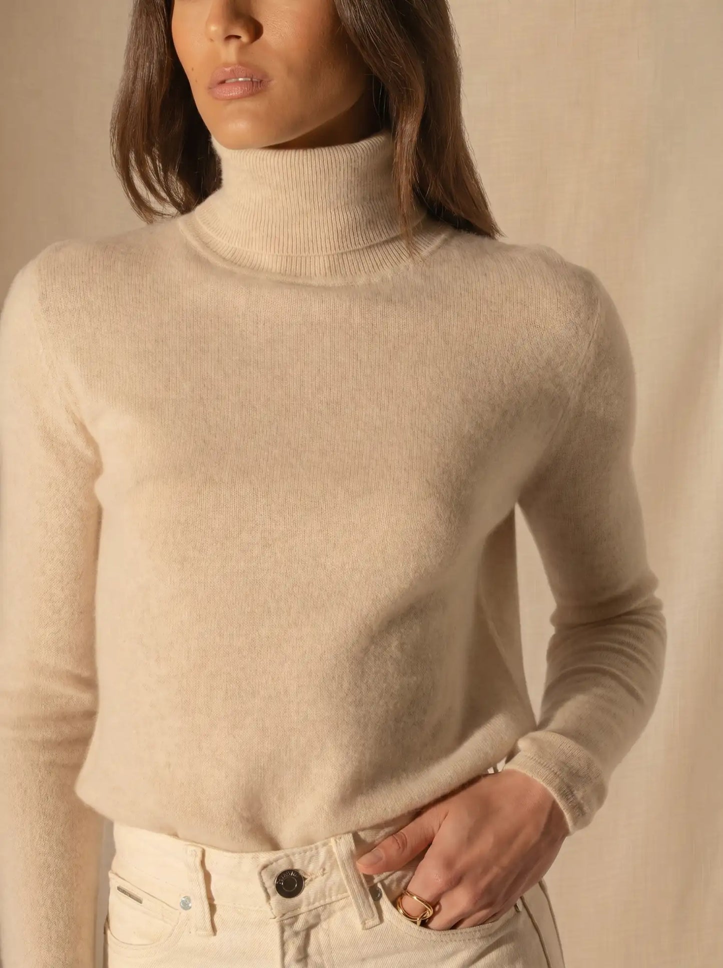 ASHLEY sweater turtleneck oat