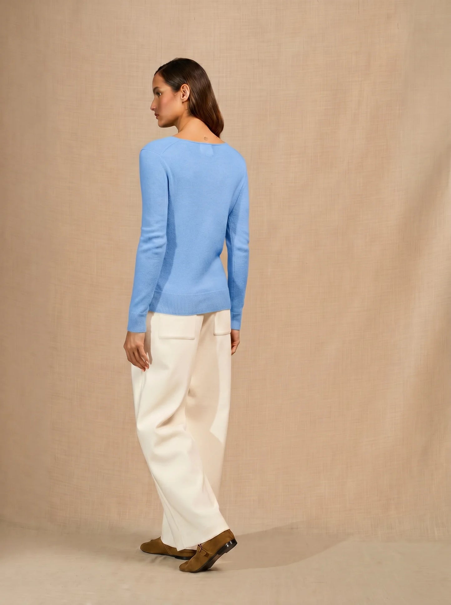 SHANNON sweater v-neck baby blue