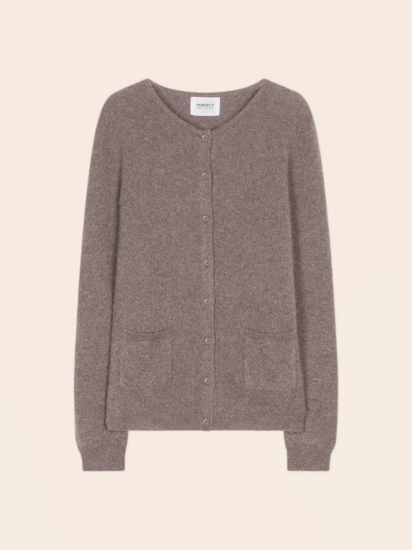 AMY cardigan crew neck heather caribou