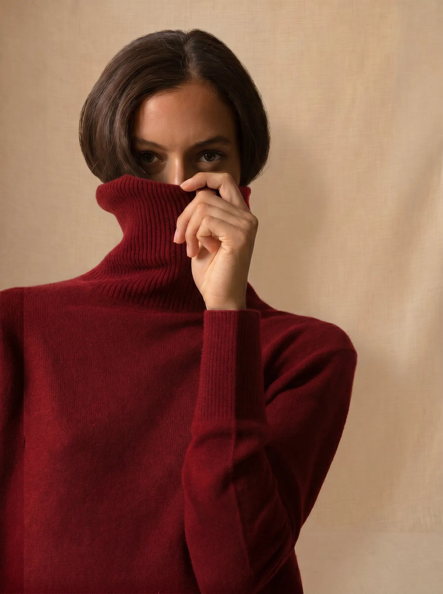 CAM sweater turtleneck ruby
