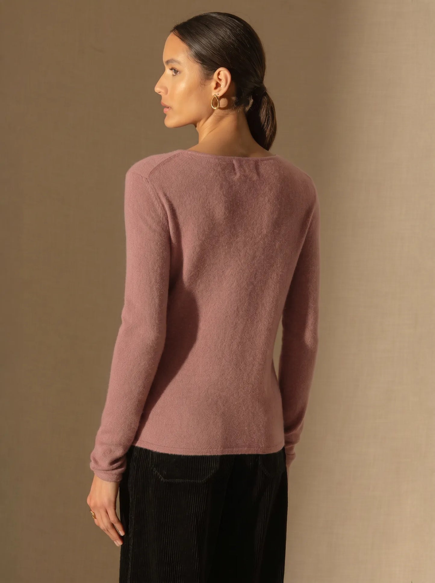 OPRAH pullover rundhalsausschnitt terracotta