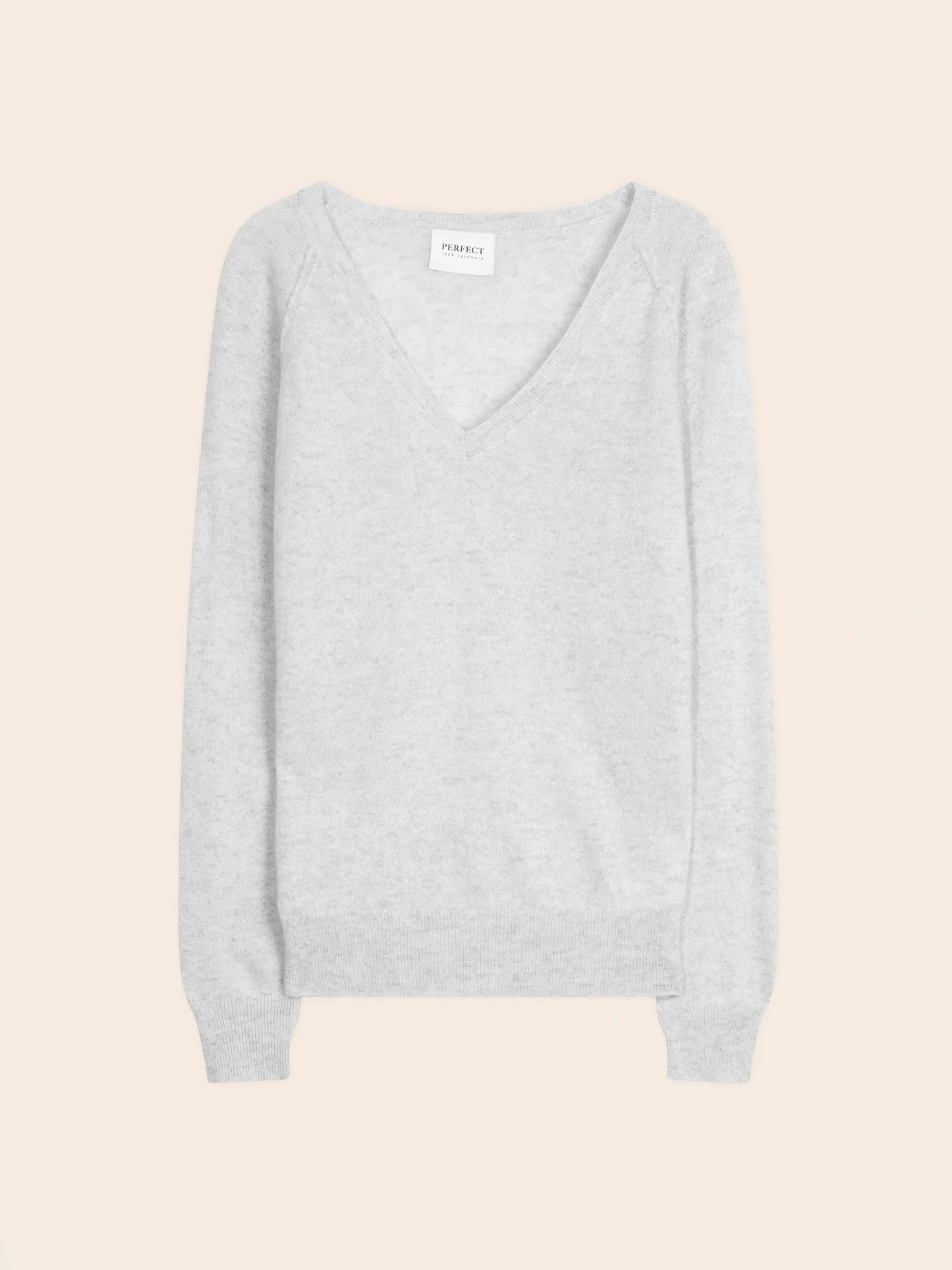 PENELOPE sweater v-neck heather pearl grey