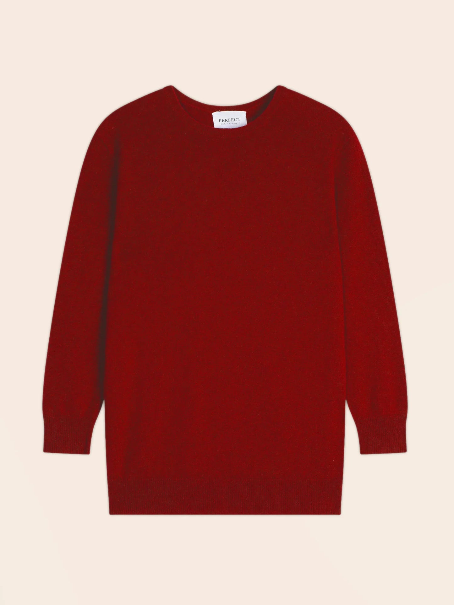 VANESSA pullover rundhalsausschnitt geknöpft hinten rubis