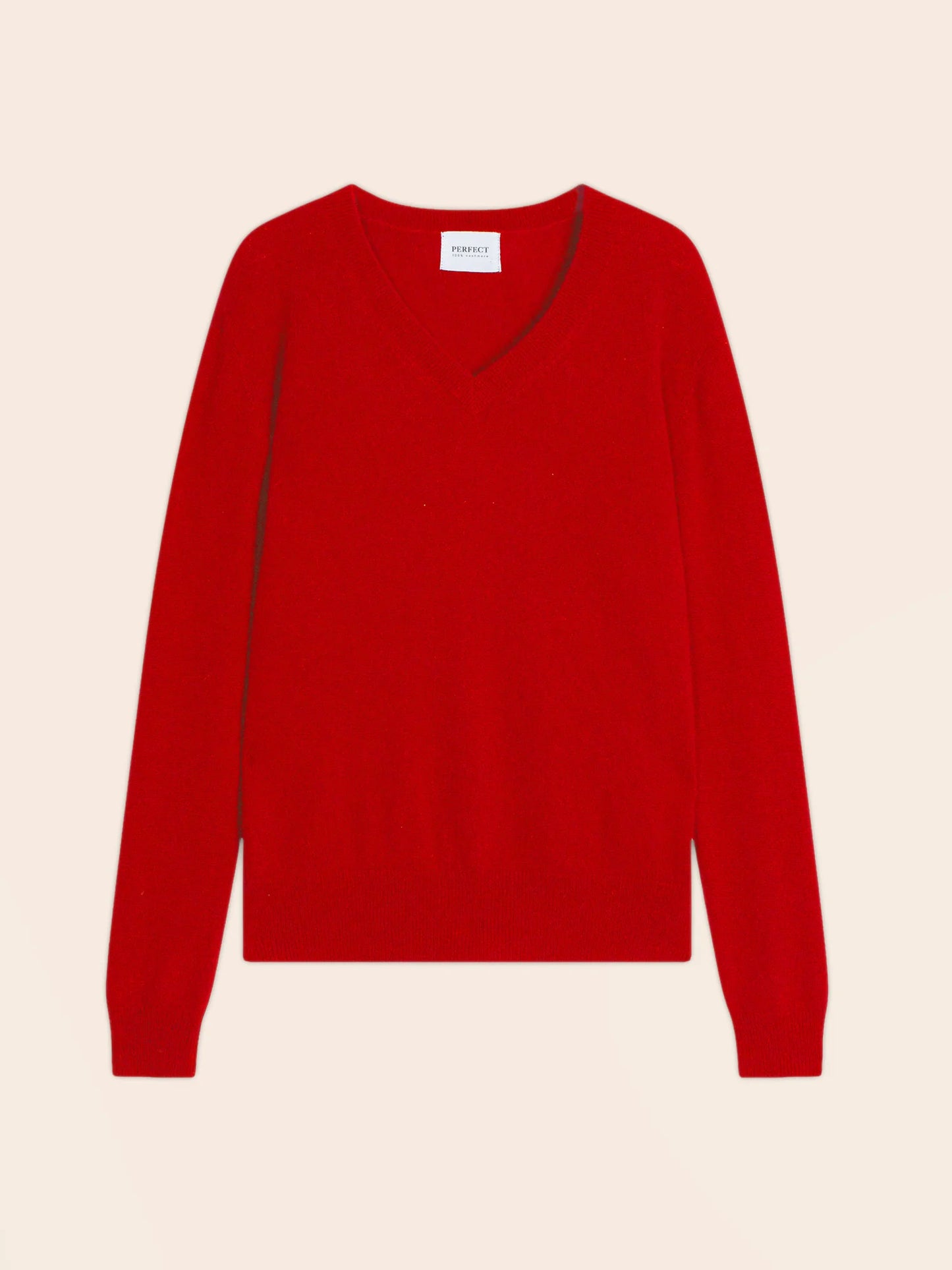 KALIE sweater v-neck carmine