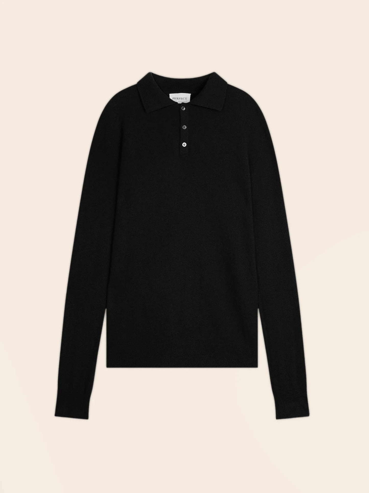 ALEX poloshirt langarm schwarz