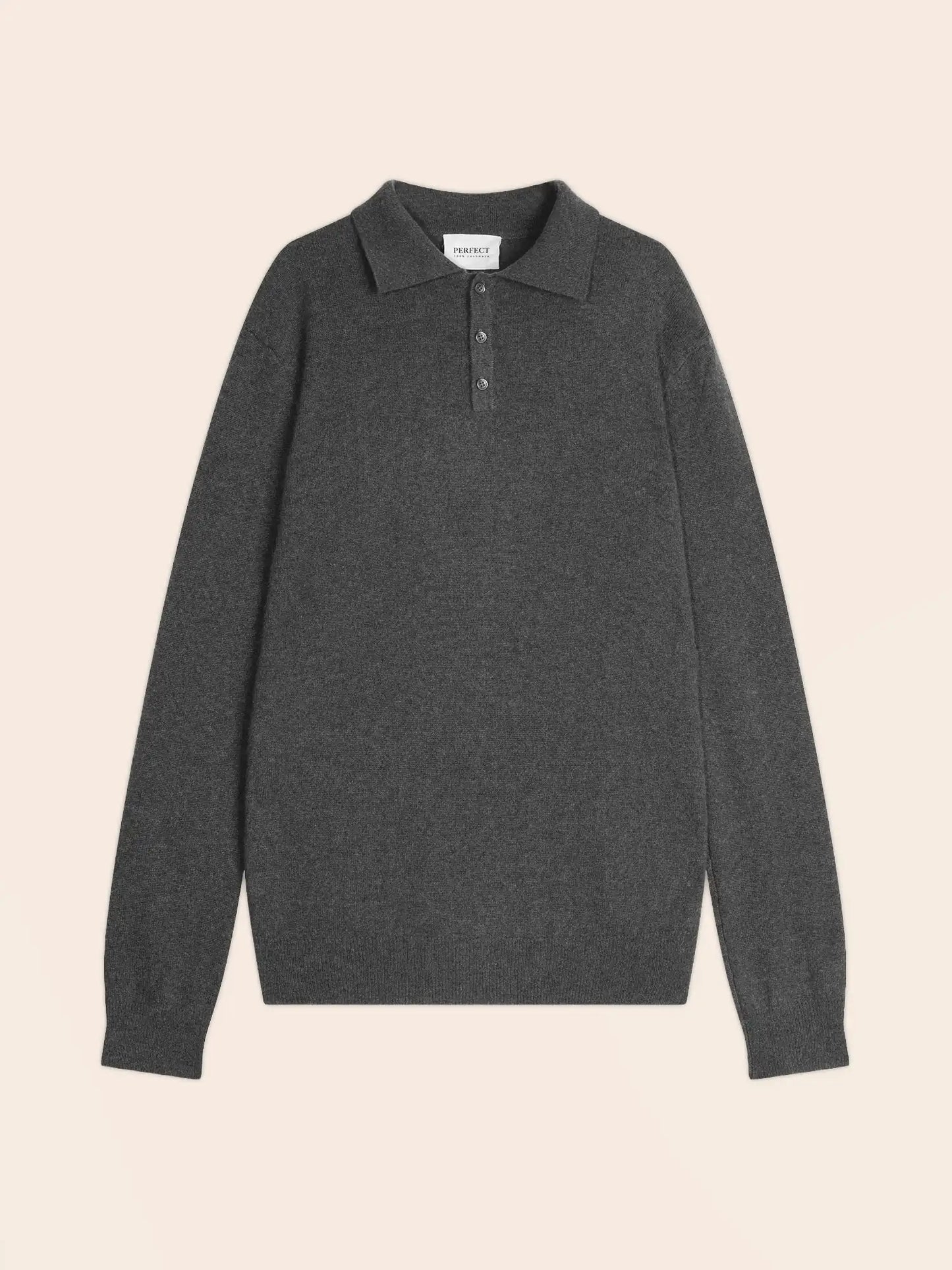 ALEX poloshirt langarm anthrazit meliert