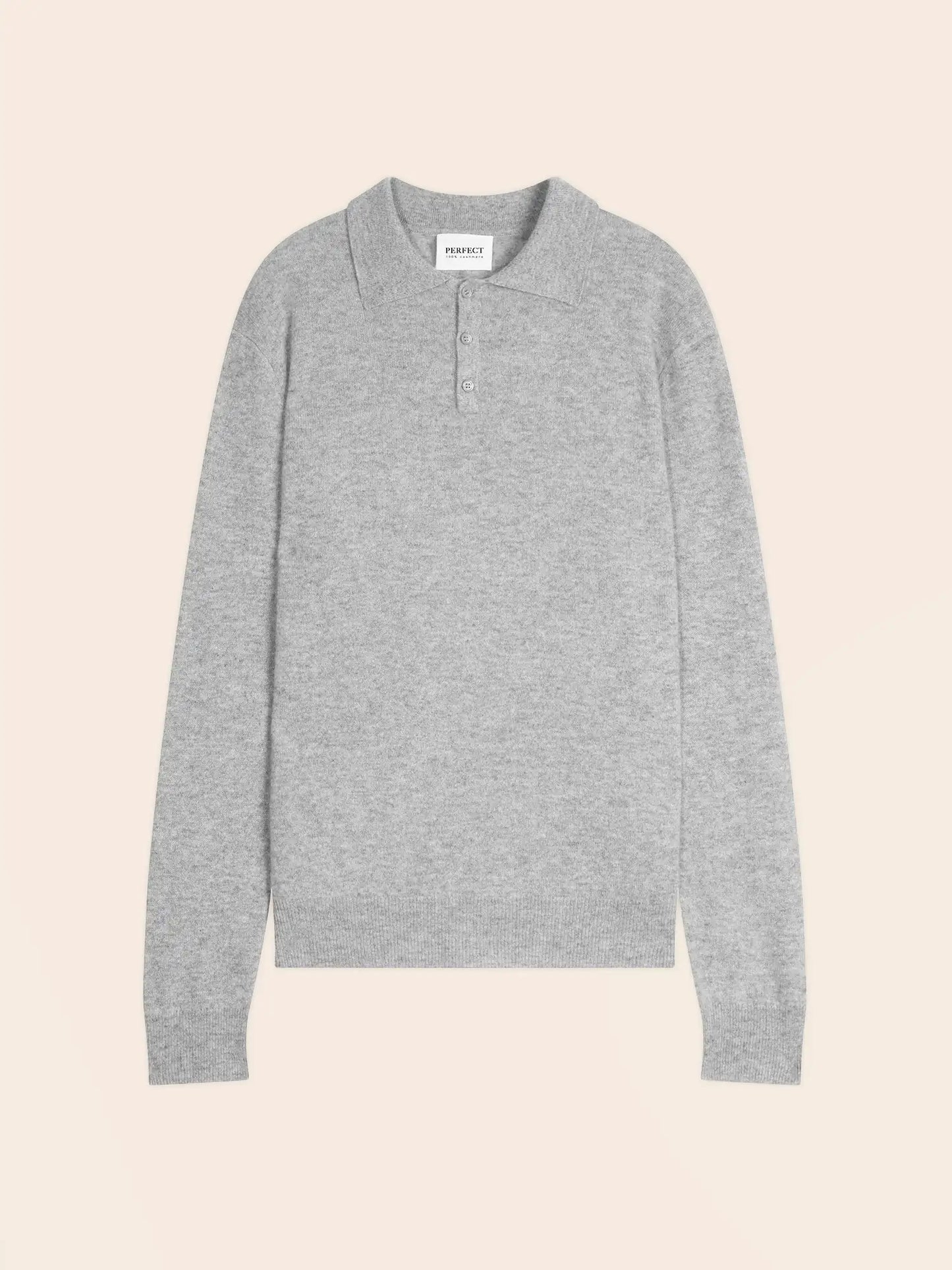 ALEX poloshirt langarm wolke meliert