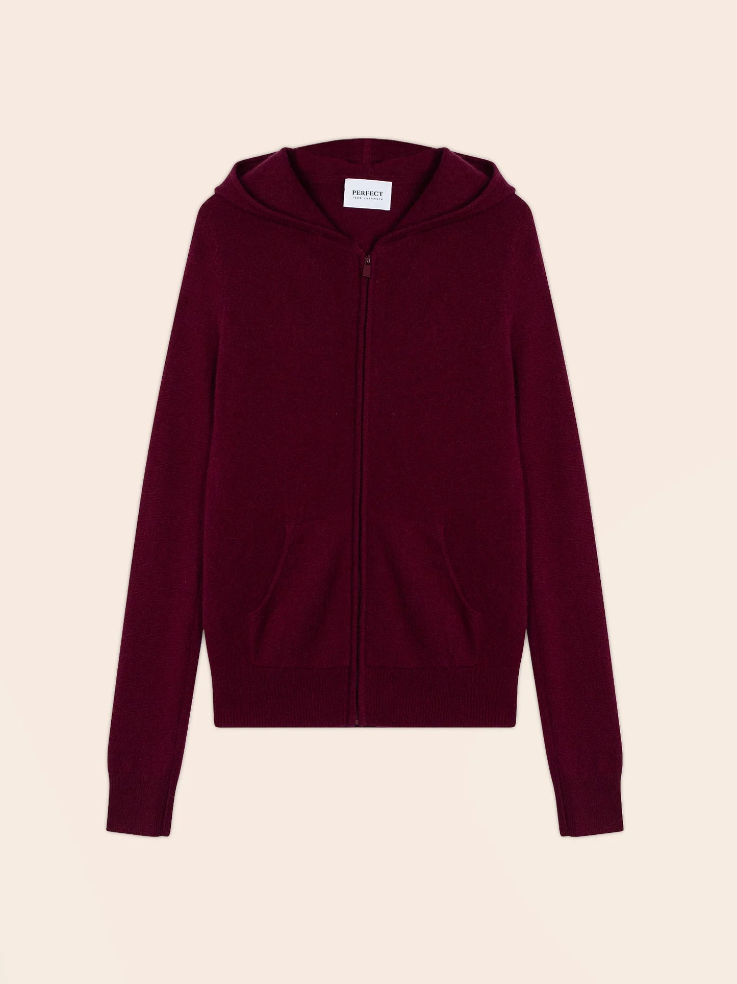 EMMA vest zipped hooded burgundy