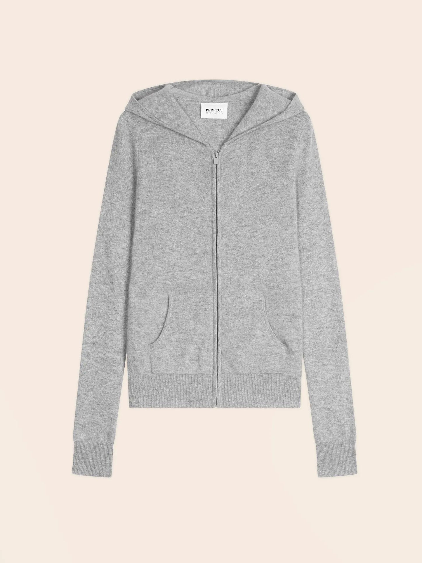 EMMA vest zipped hooded heather cloud