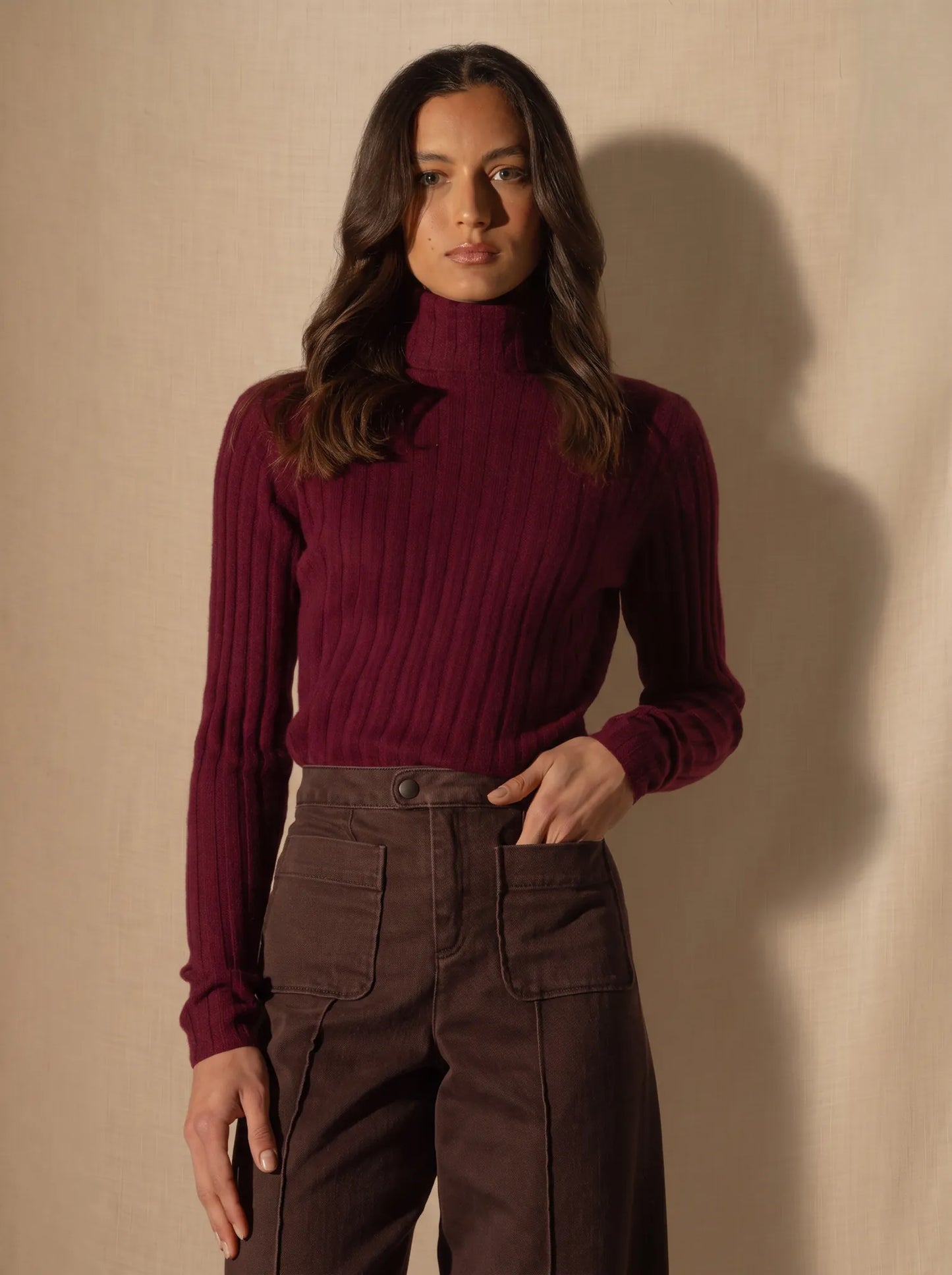 CRAIGTON sweater turtleneck burgundy