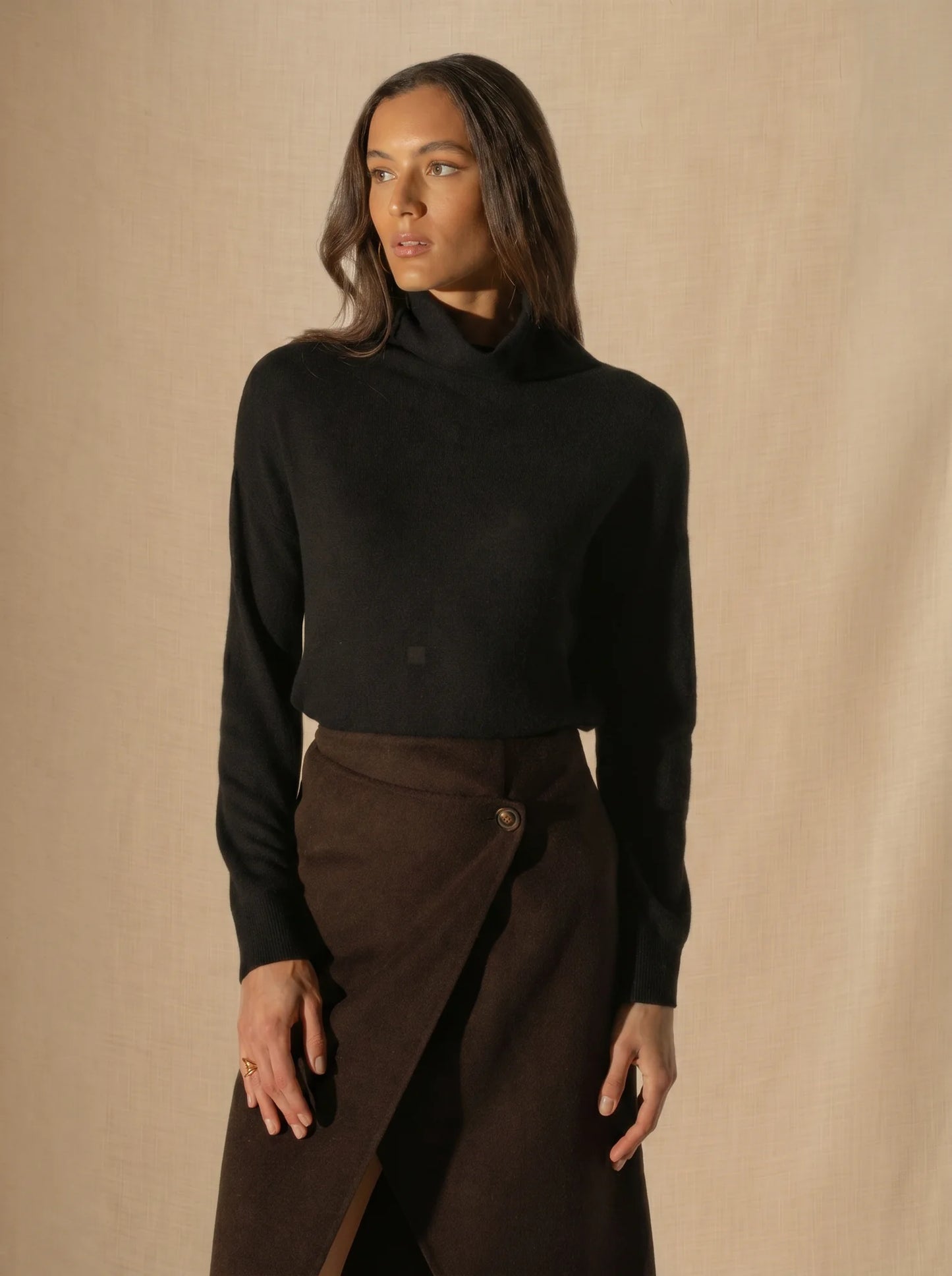 NETHAN pullover stehkragen schwarz