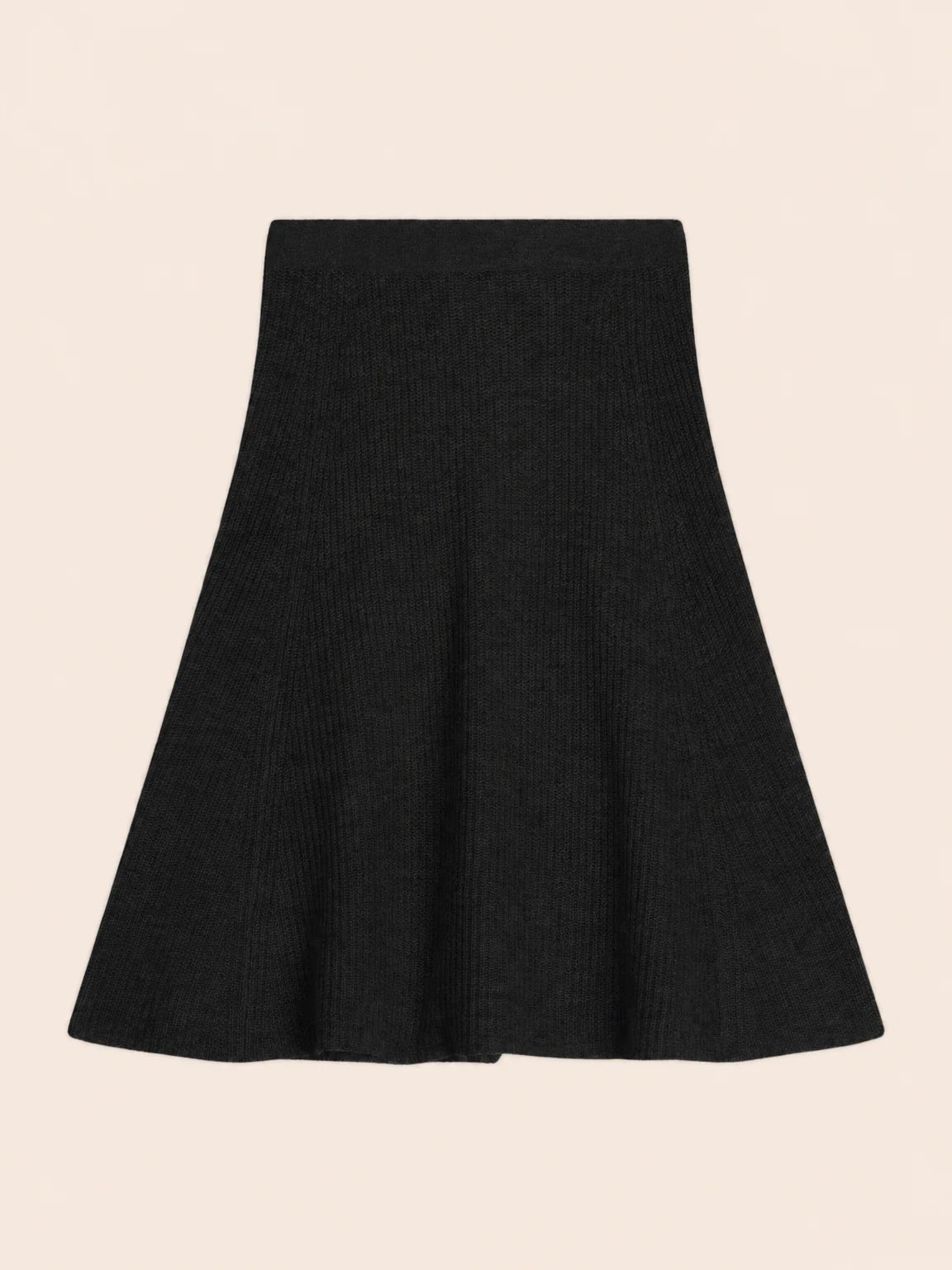 SHAW jupe noir 100% cachemire