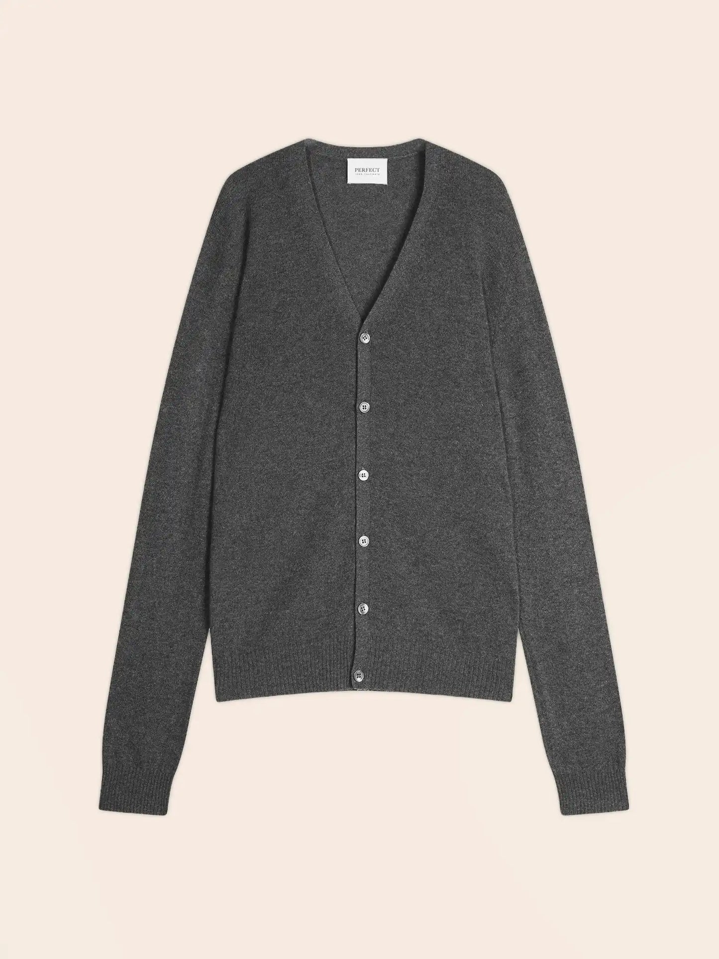 ERROL cardigan v-neck heather charcoal