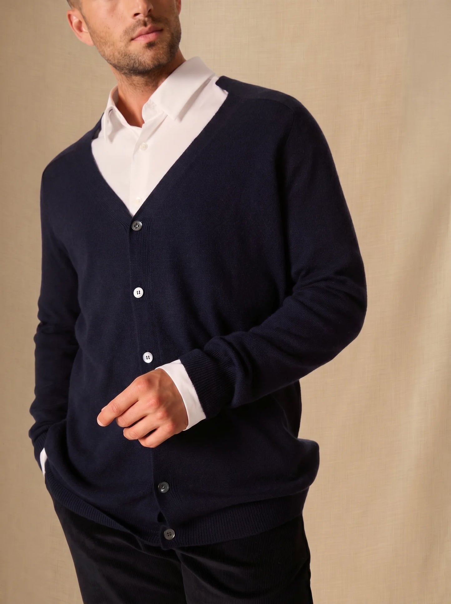HAYFIELD cardigan v-neck navy