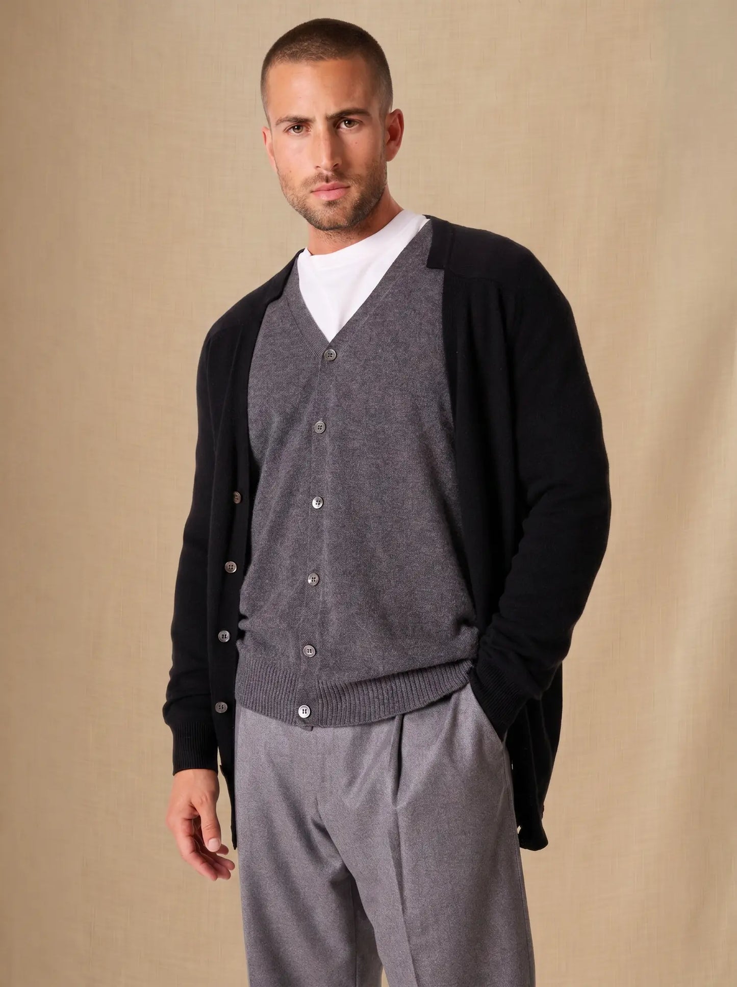 HAYFIELD cardigan v-neck black