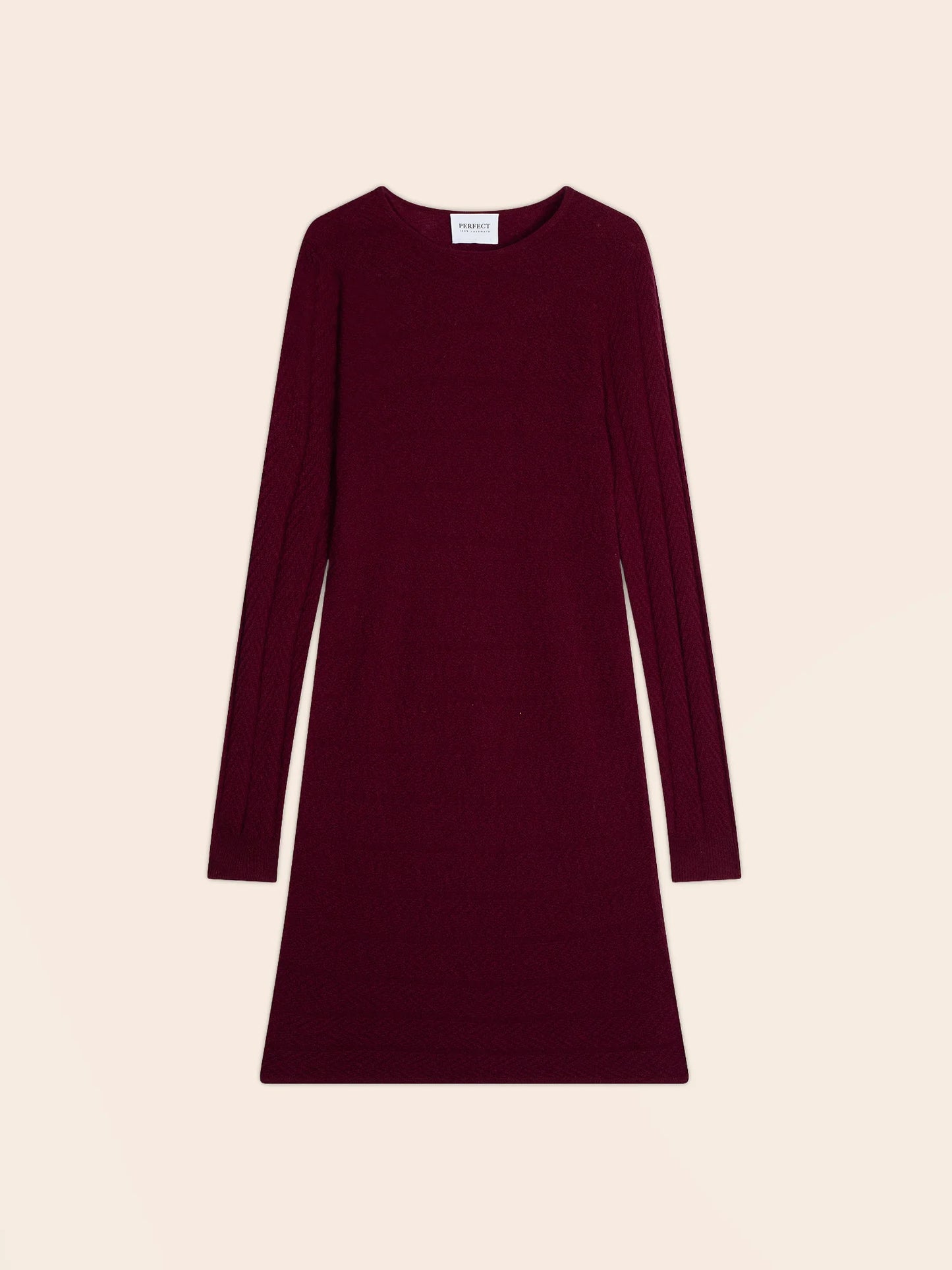 LOLA dress crew neck burgundy